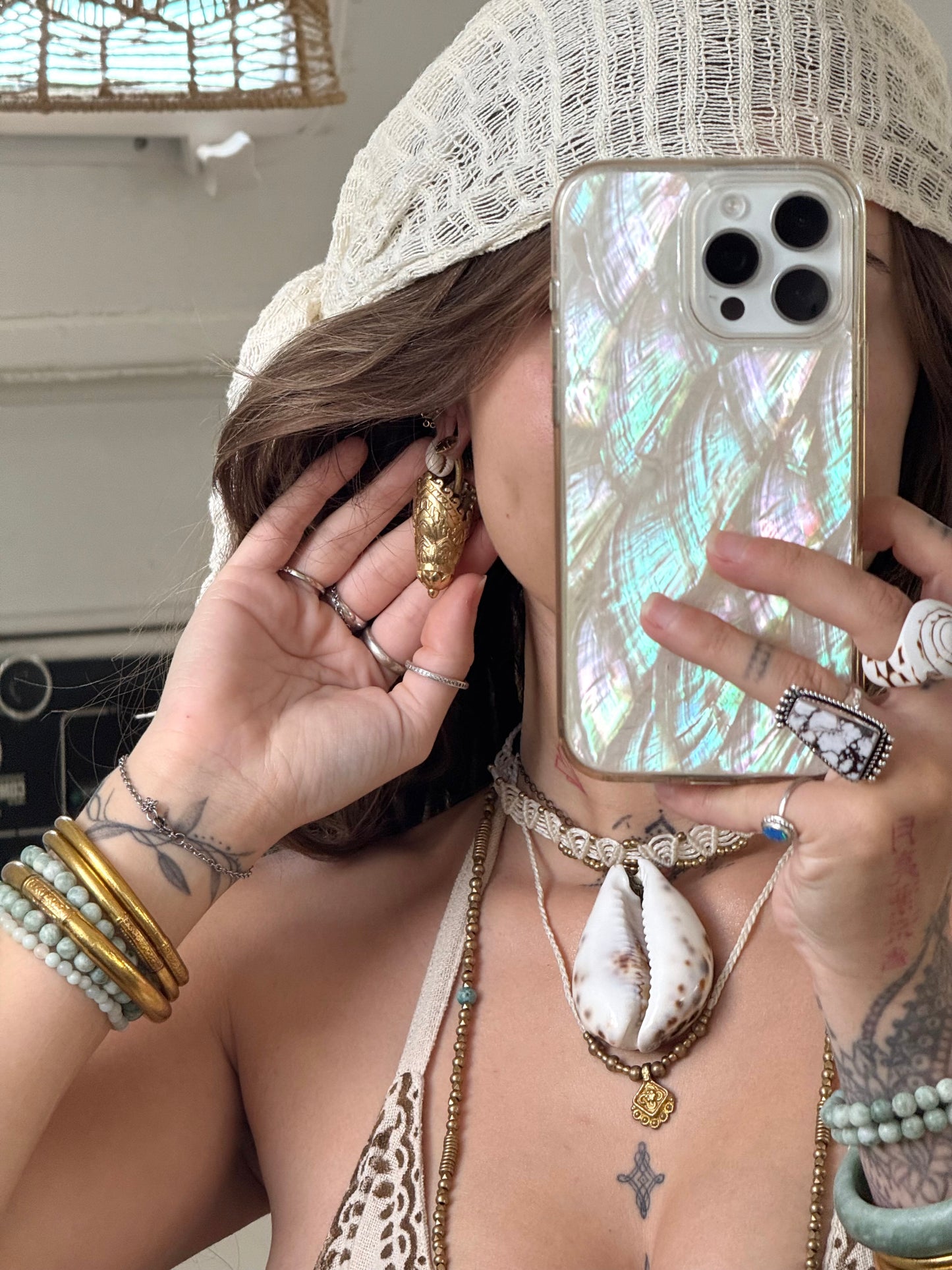 Temple • Ear Weights (gold+silv)