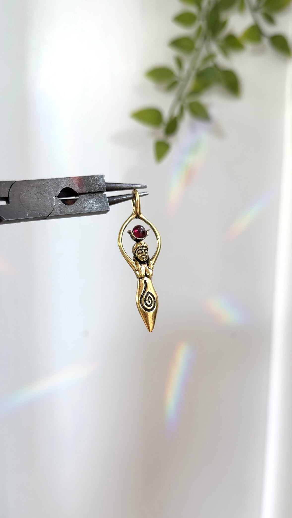 Cosmic Womb • Intuitively Chosen Brass Pendant