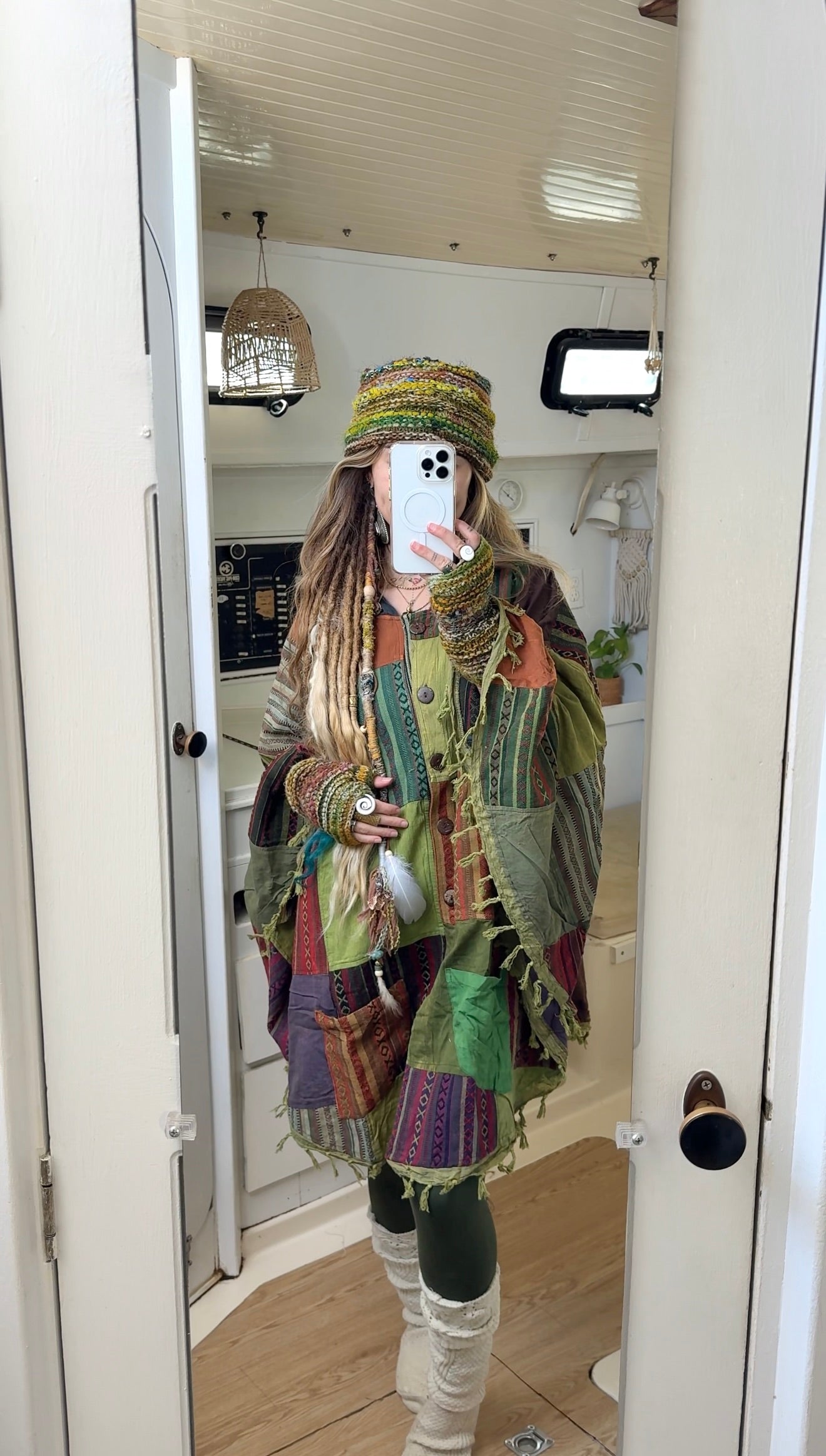 Olive Branch • Patchwork Poncho