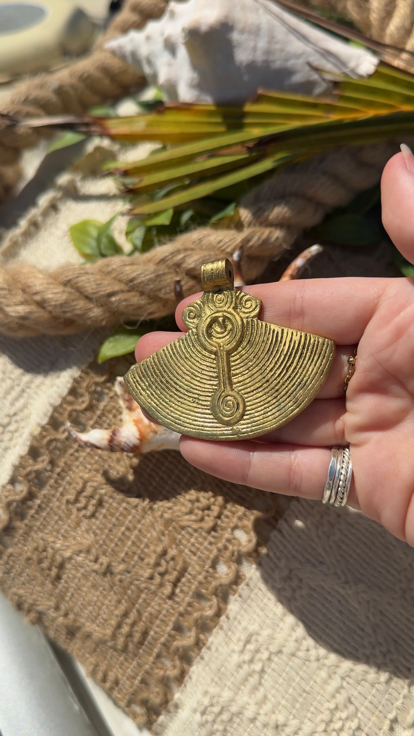 Flow • Brass Medallion