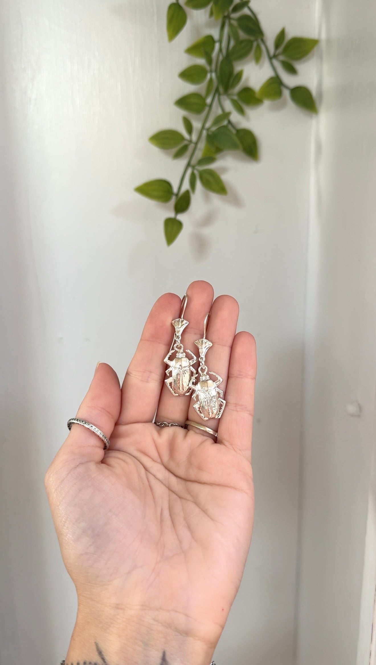 Scarab • Sterling Silver Dangles