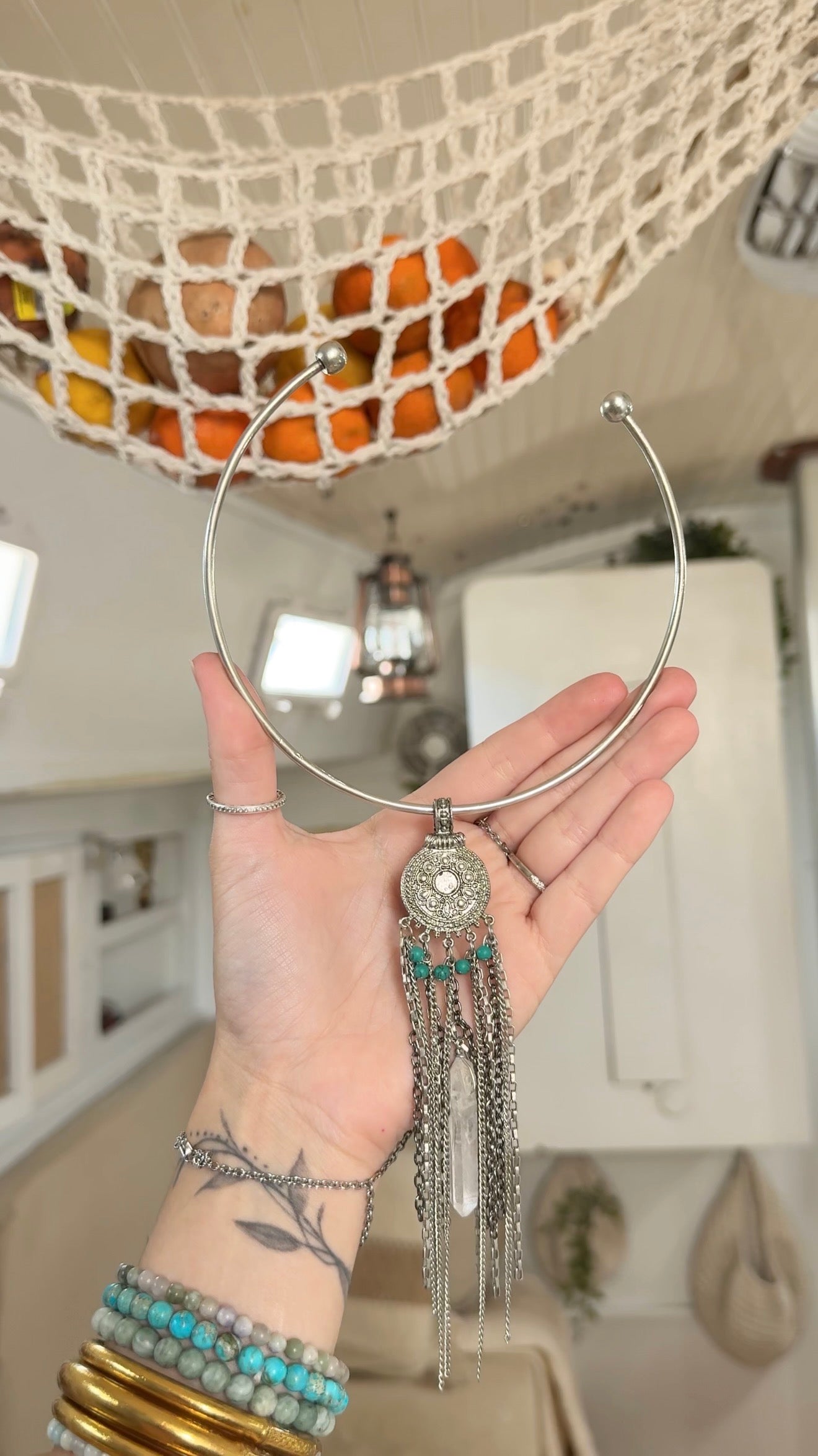 Effortless Neckpiece • Diy add a Pendant