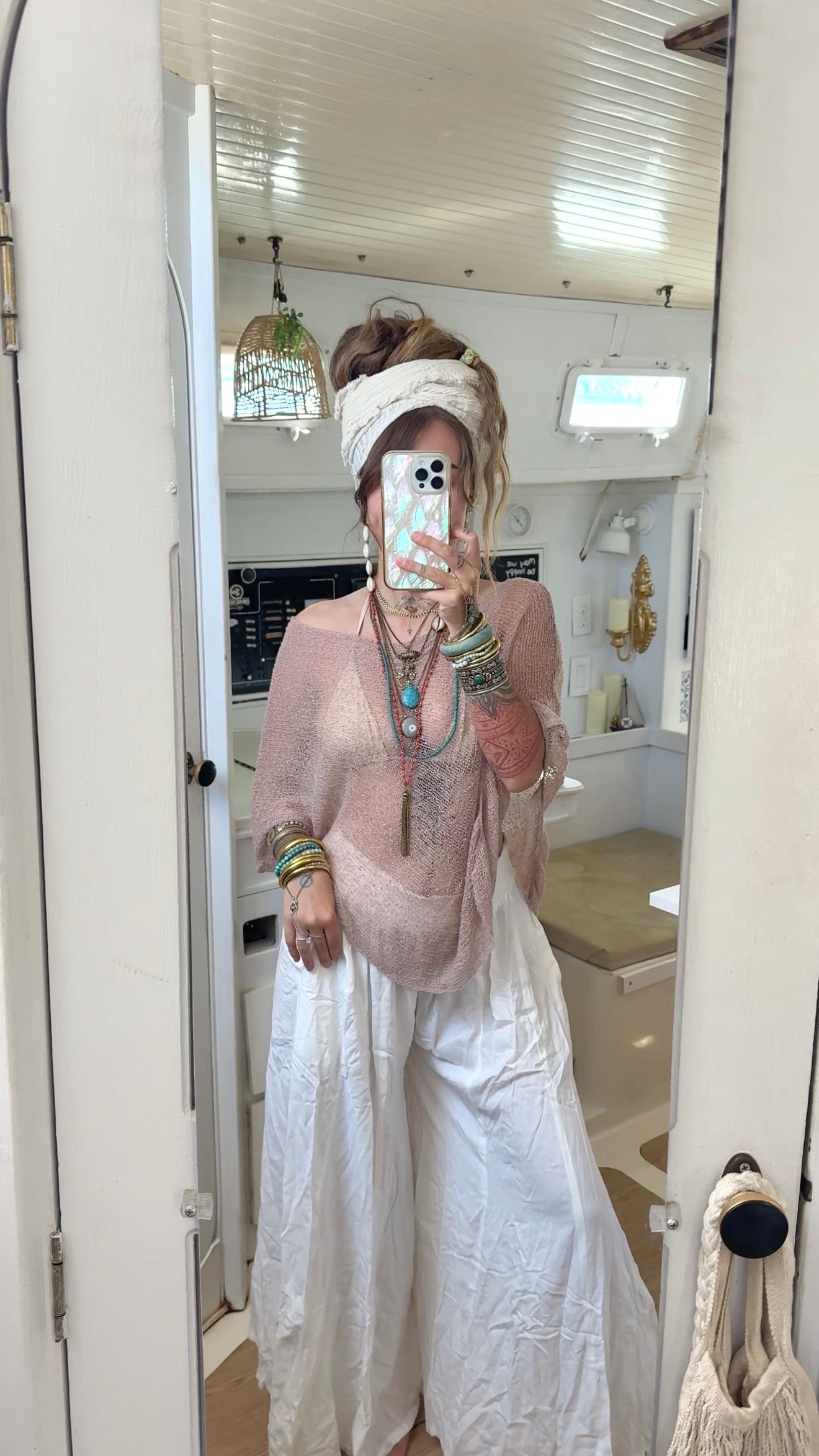 Oyster Pearl • Flowy Pants