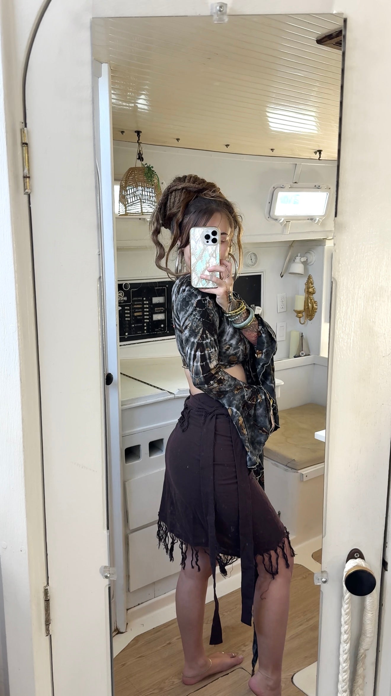 Rouge Wave • Tiedye Bell sleeve Wrap Top