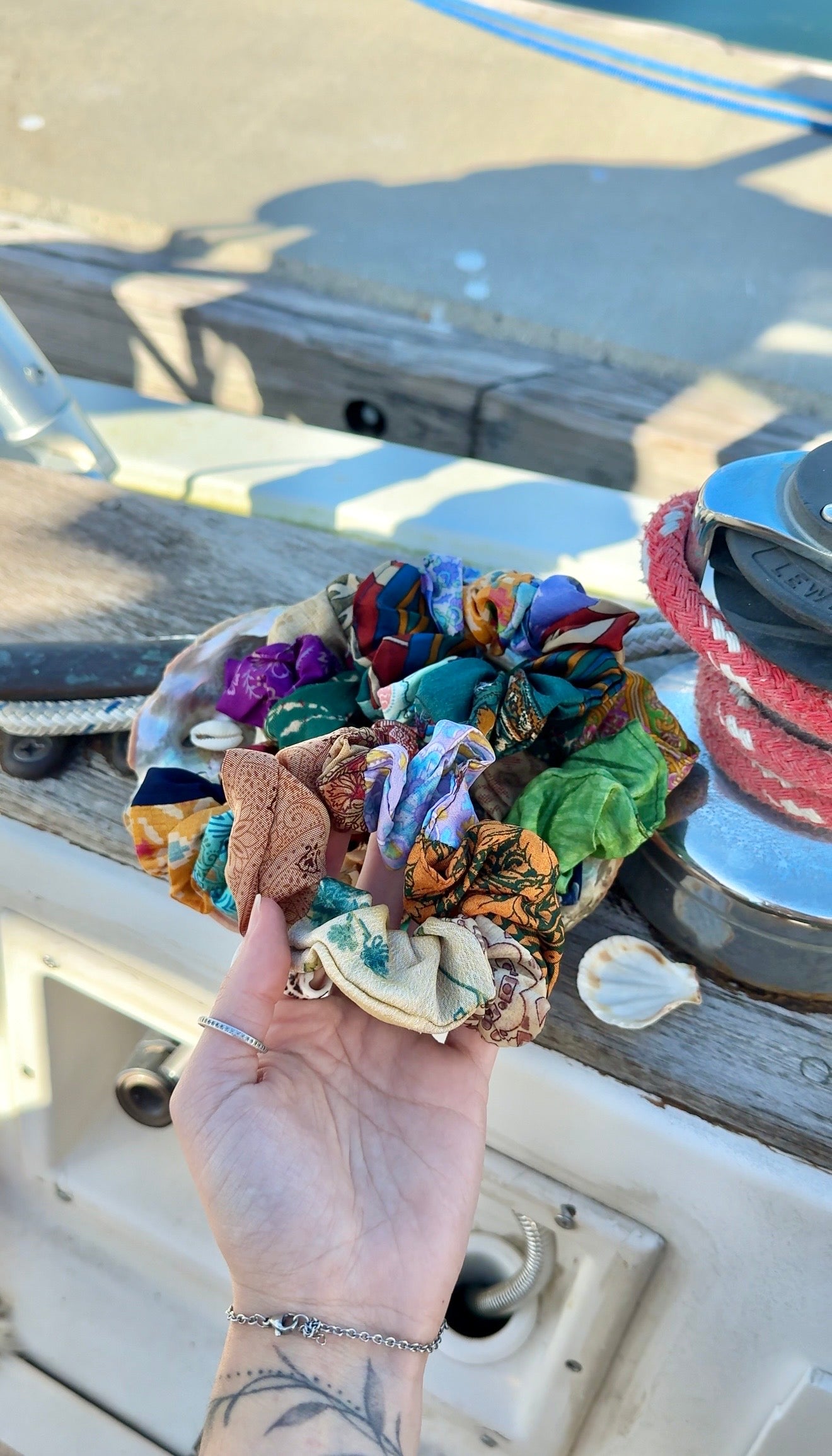 Salty Knot Scrunchie • Recycled Silk