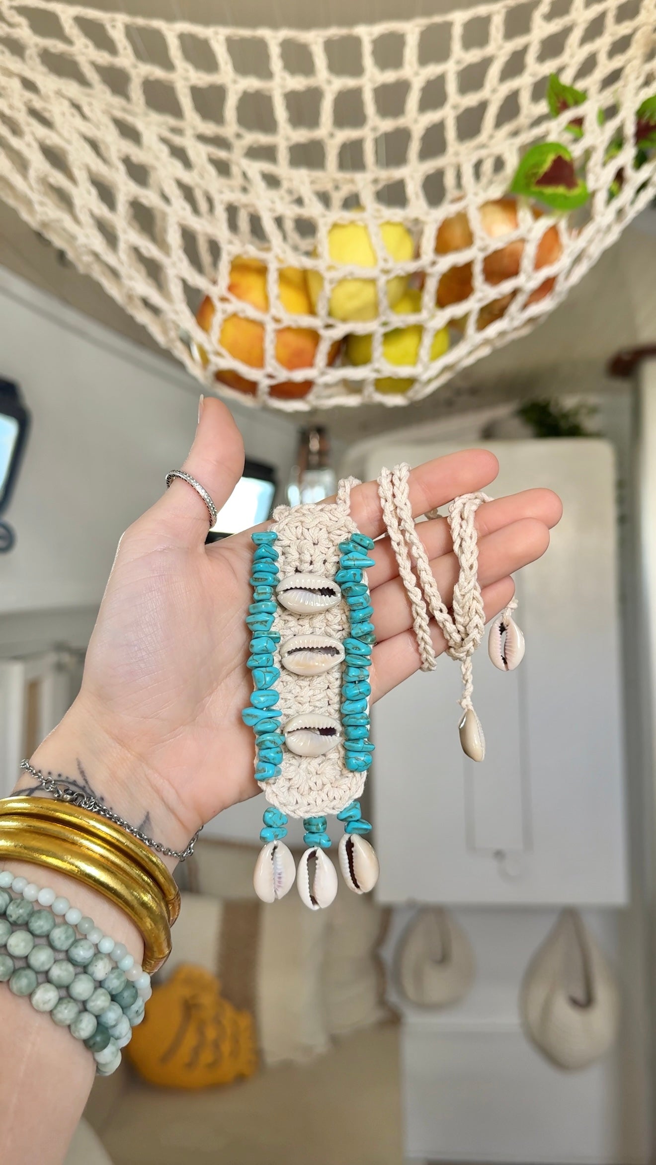 Turquoise Water • Macrame Necklace