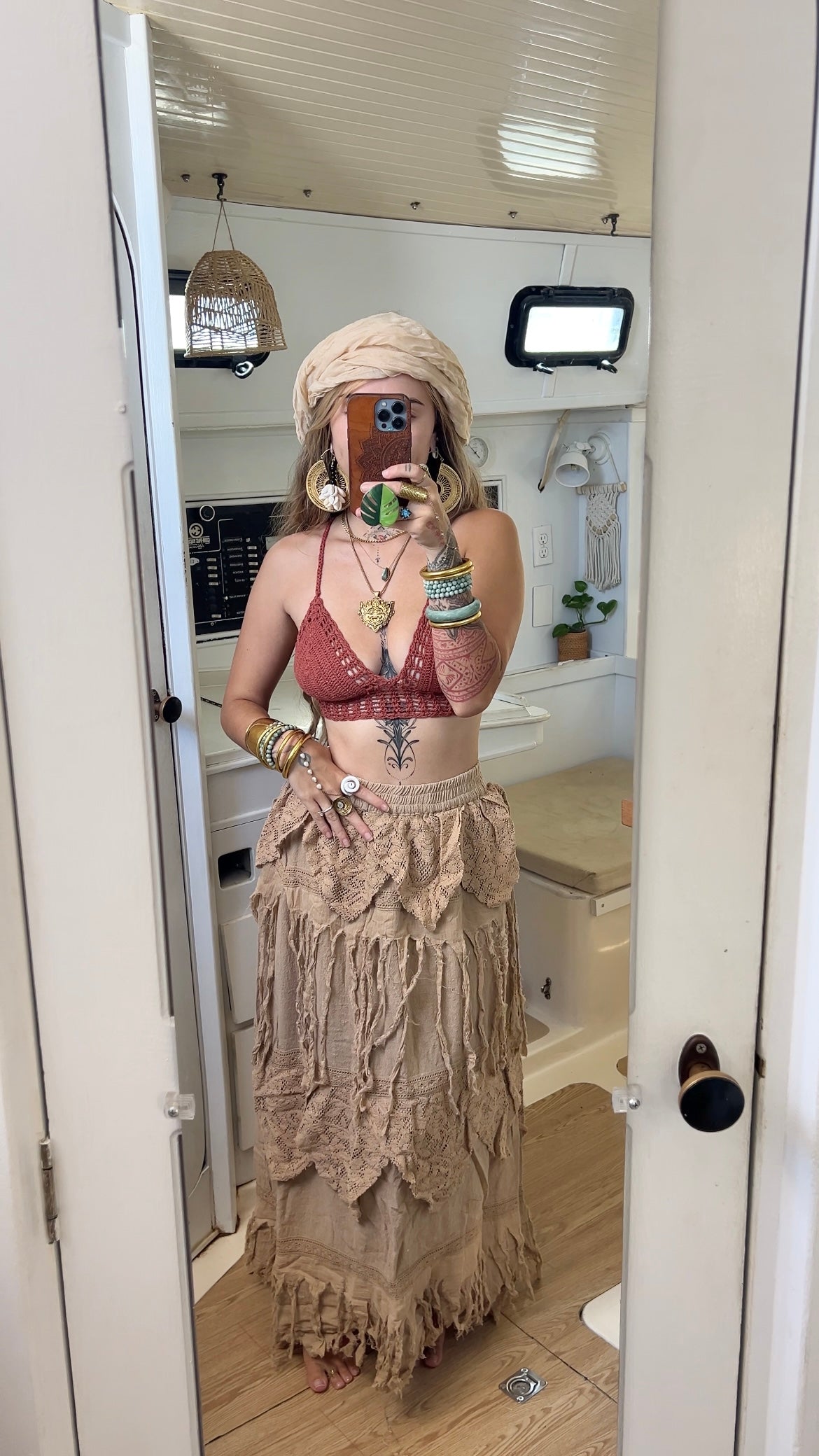 Cherry Blossom • Sacred Wear Fringe Skirt