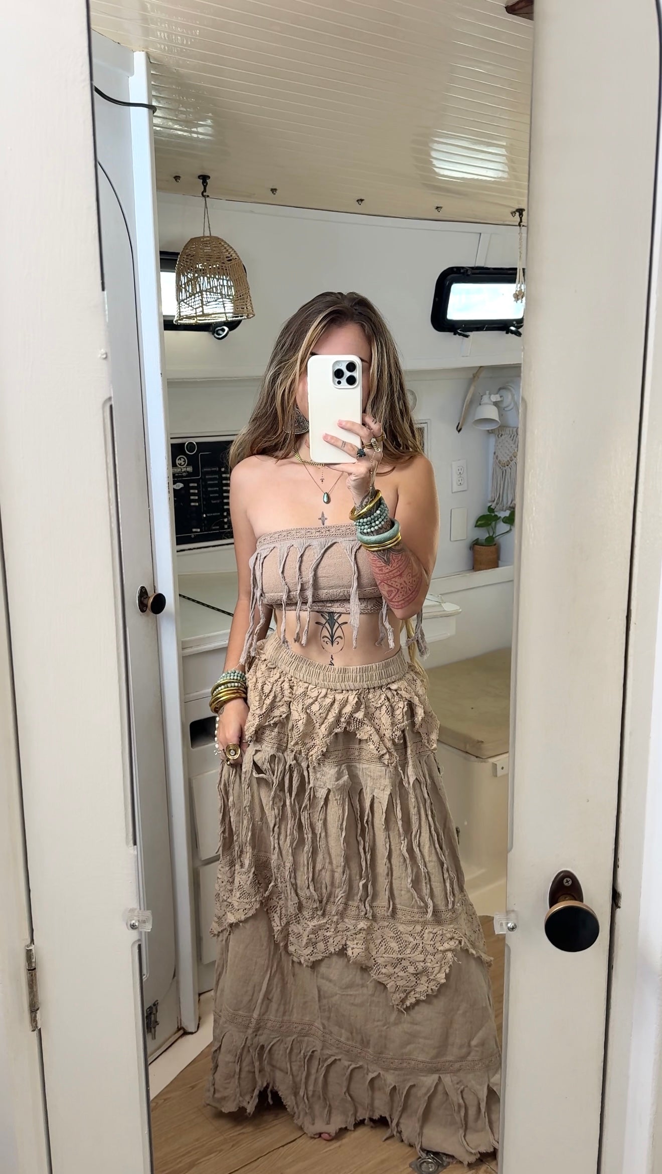 Captured Siren • Sacred Wear Fringe Skirt