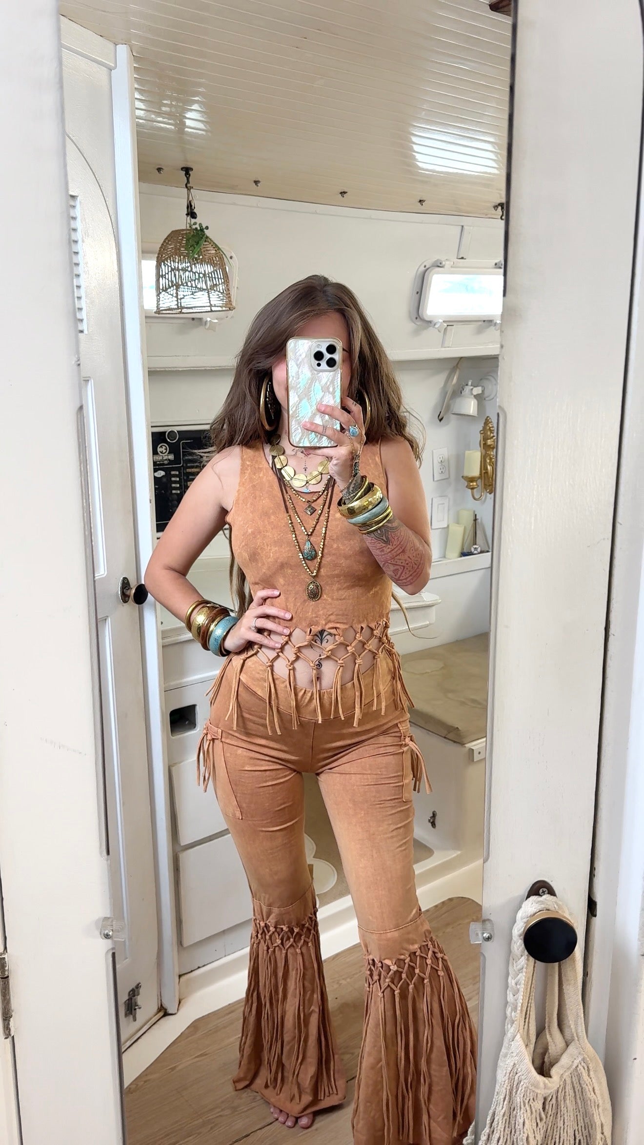 Tea Stain • Fringe Top