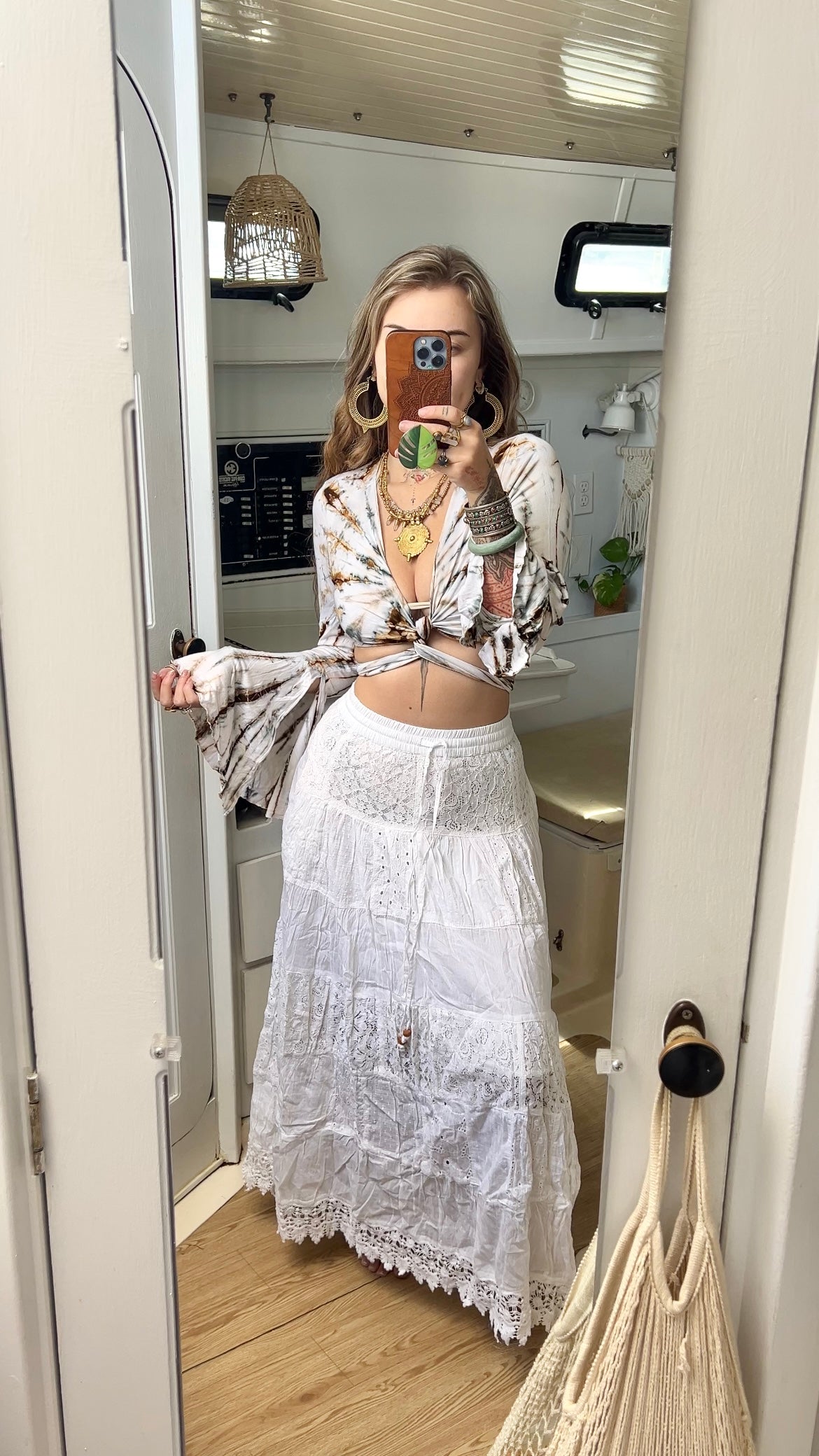 Marina • Tiedye Bell sleeve Wrap Top