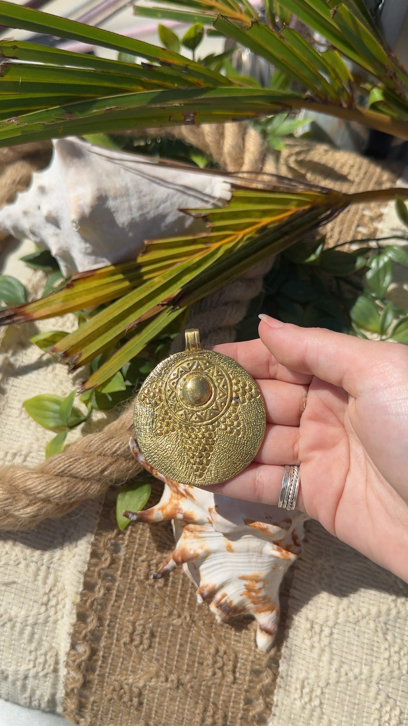Seeded • Brass Medallion