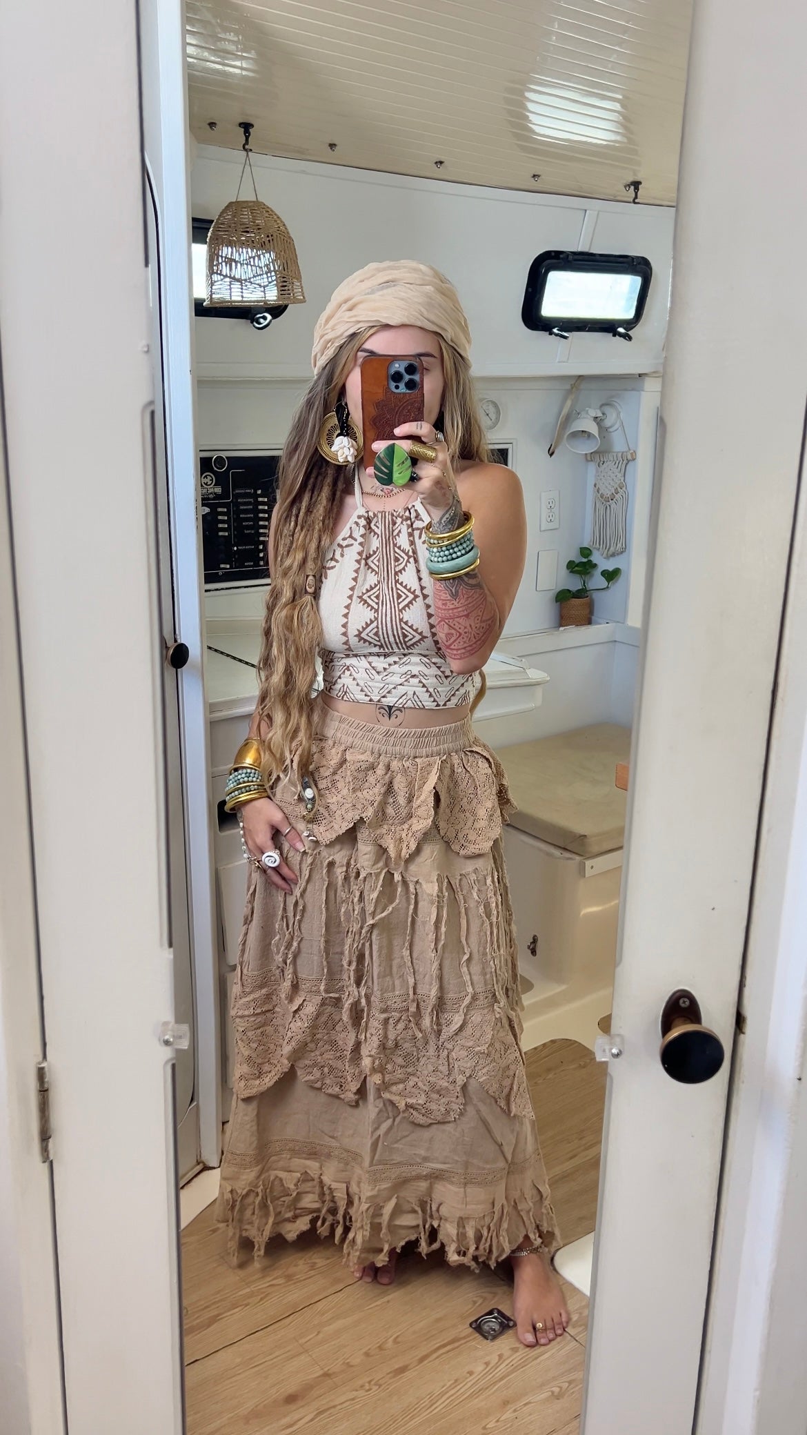 Cherry Blossom • Sacred Wear Fringe Skirt