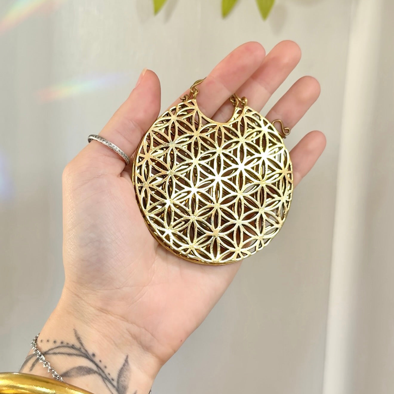 Flower of Life • Hoops (gold+silv)