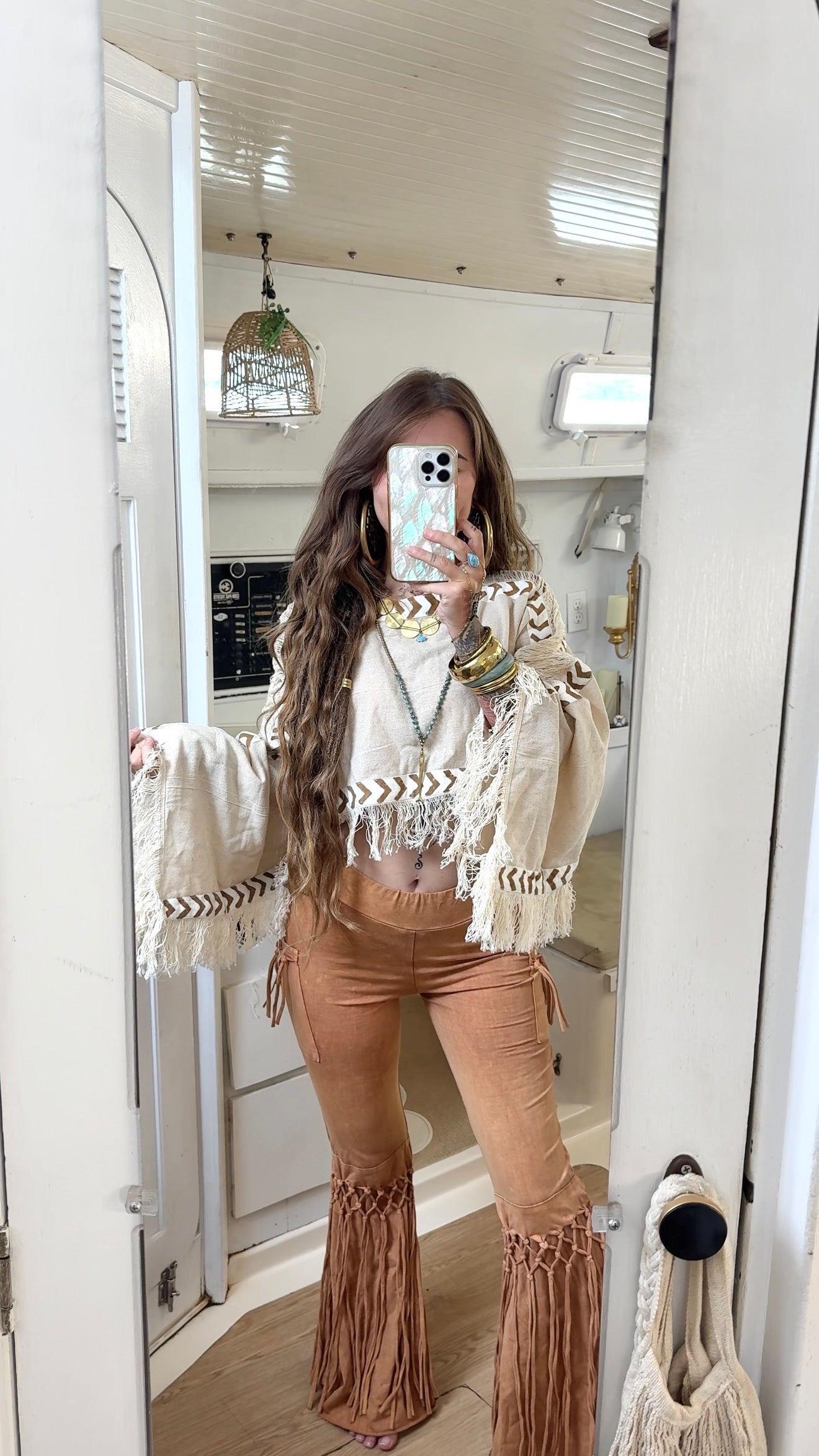 Tea Stain • Fringe Pants