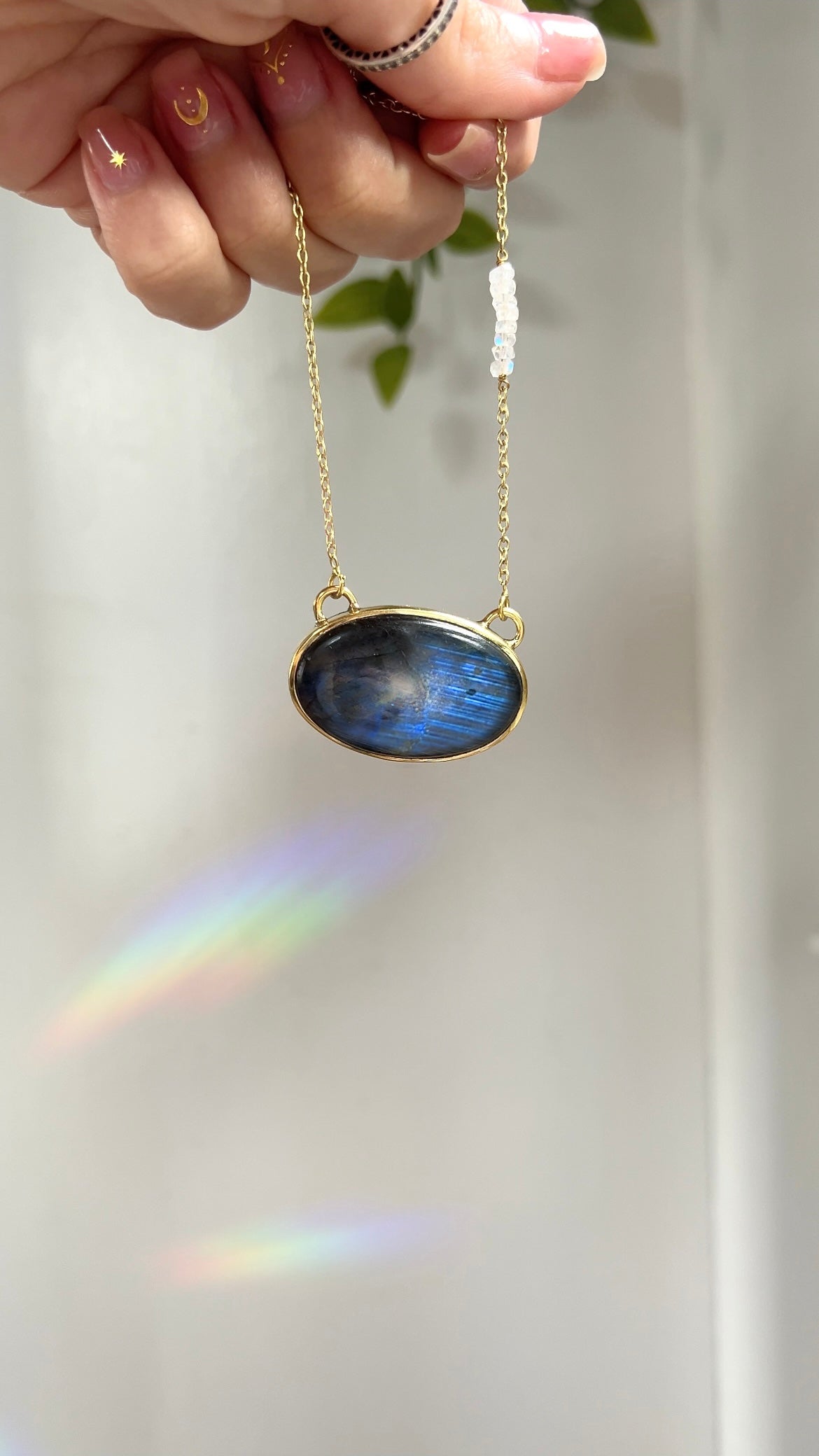 Portal • Labradorite Brass Necklace