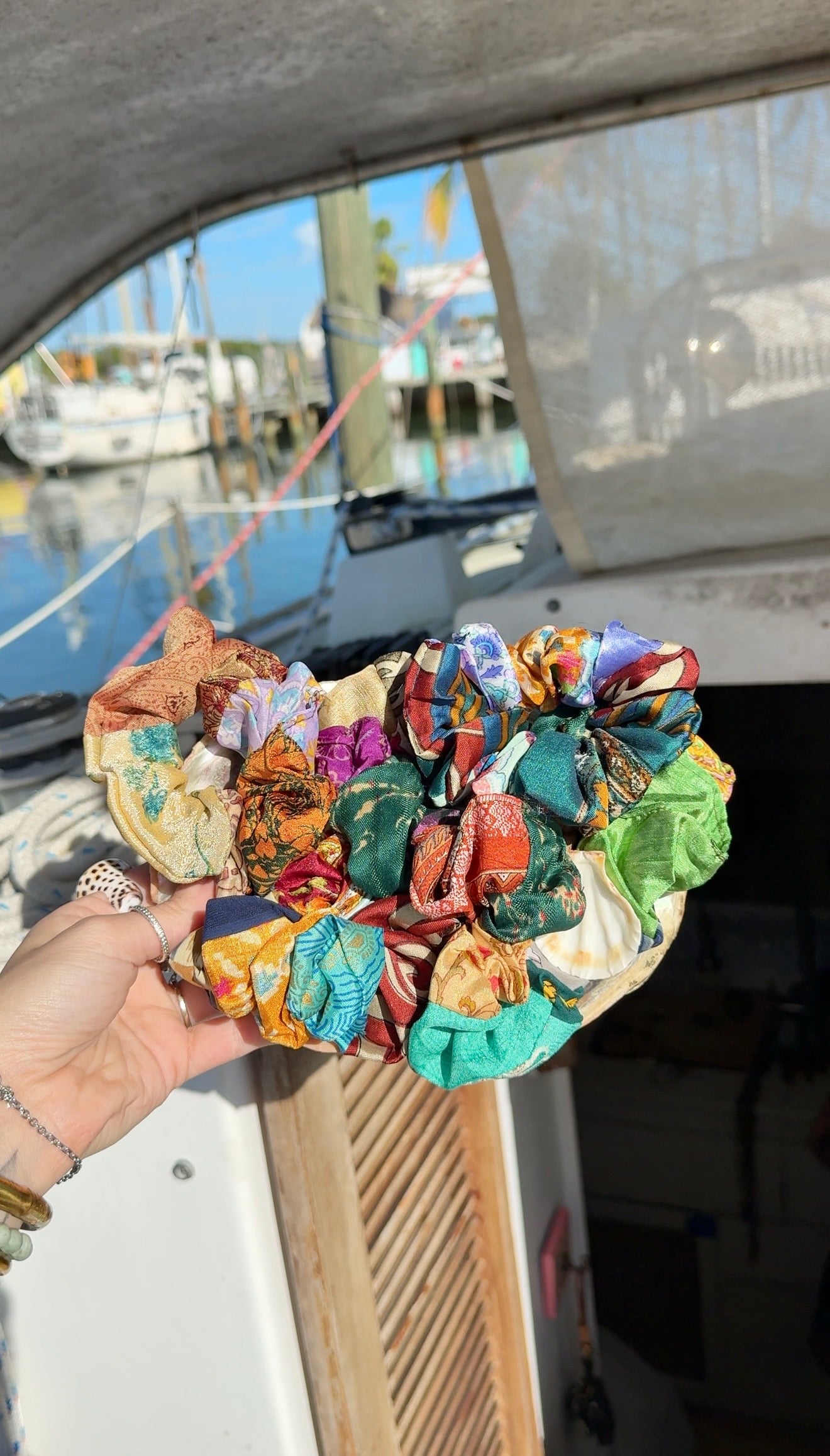 Salty Knot Scrunchie • Recycled Silk