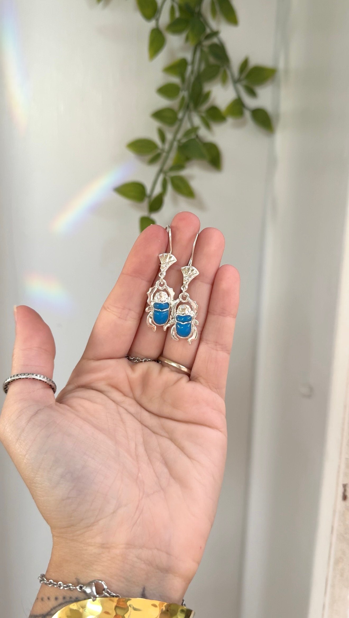 Scarab • Sterling Silver Dangles