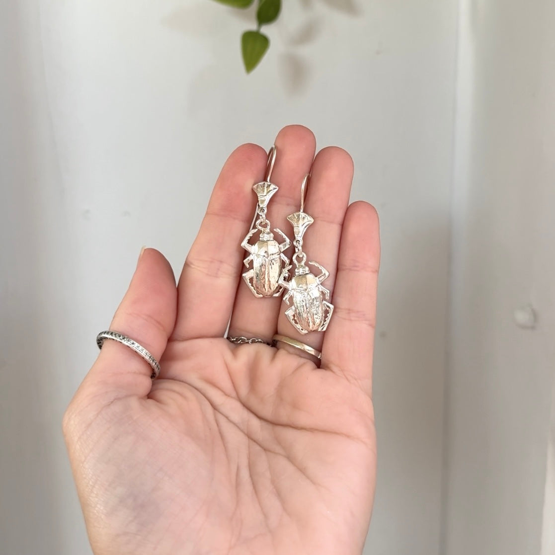 Scarab • Sterling Silver Dangles