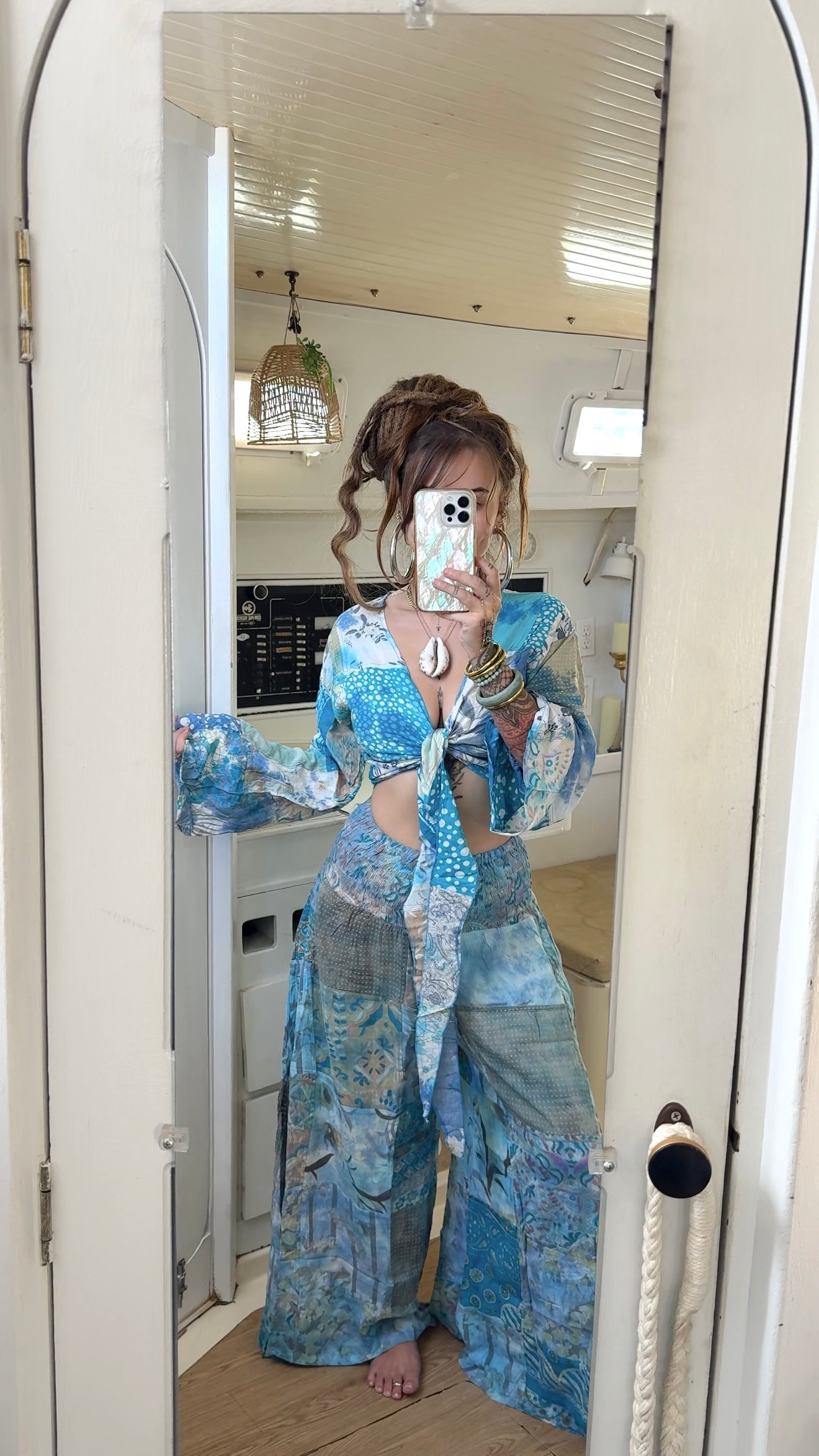 Ocean View • Bell sleeve Wrap Top