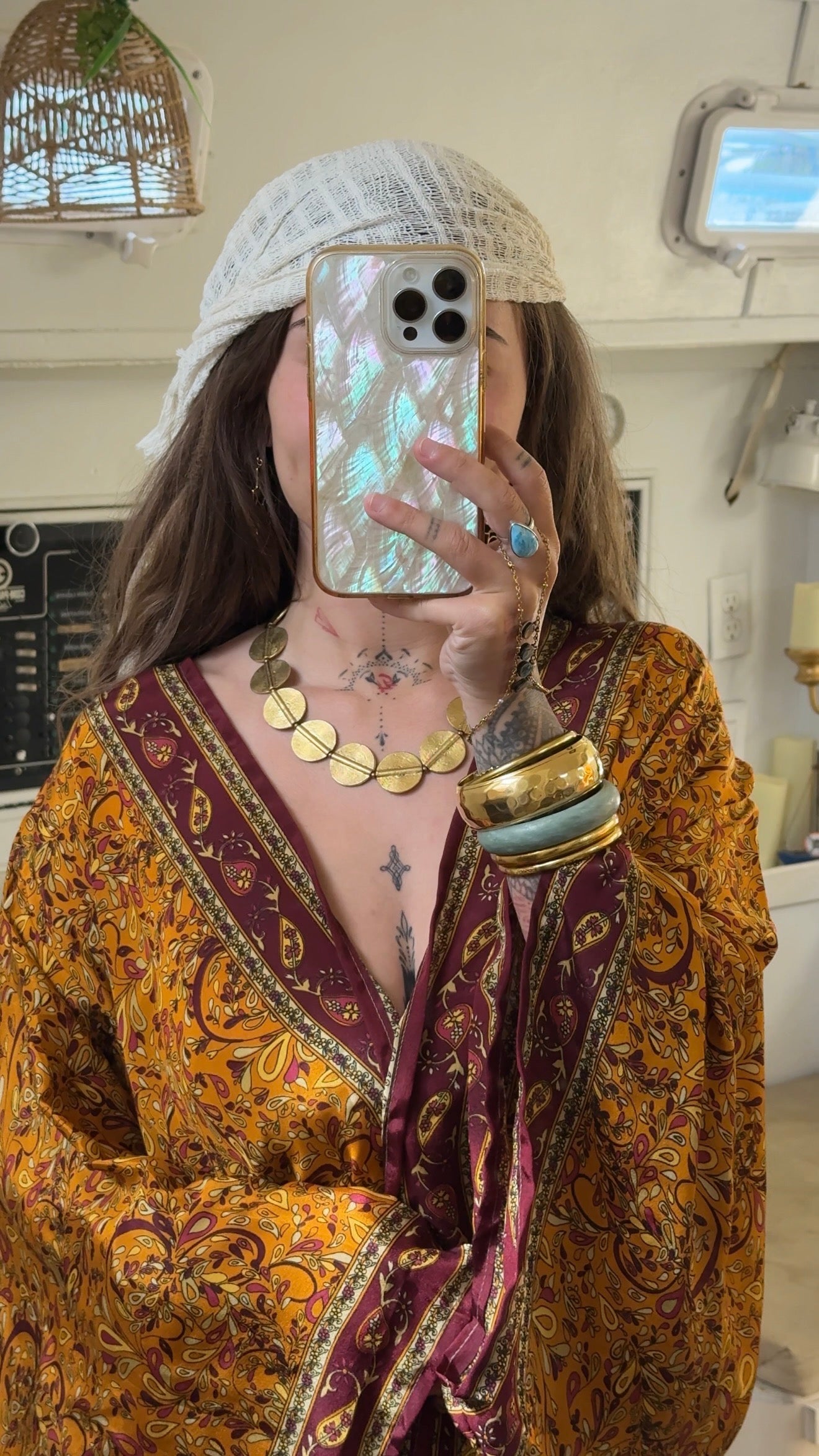 Ancient Disc • Brass Necklace