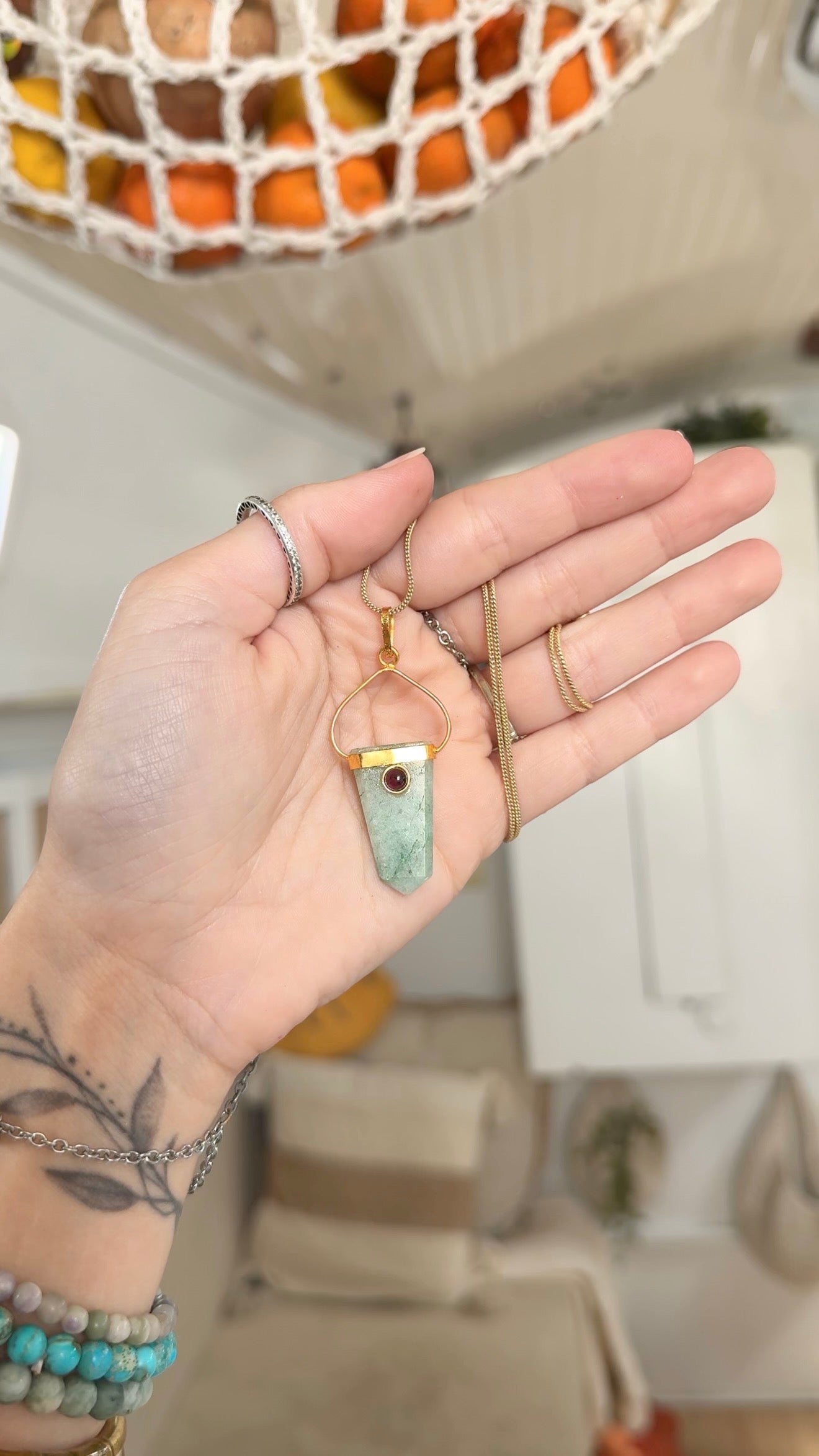 Sea Spell • Aventurine Pendant