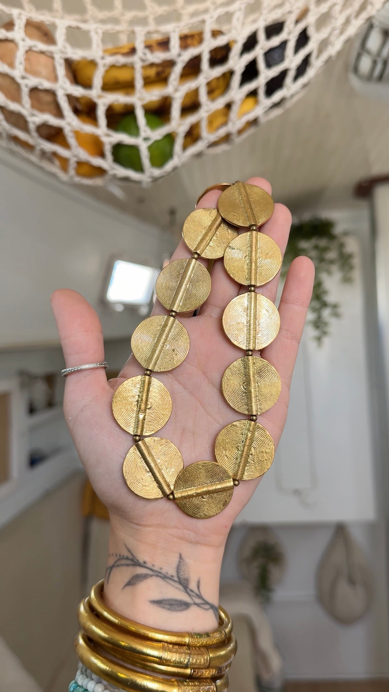 Ancient Disc • Brass Necklace