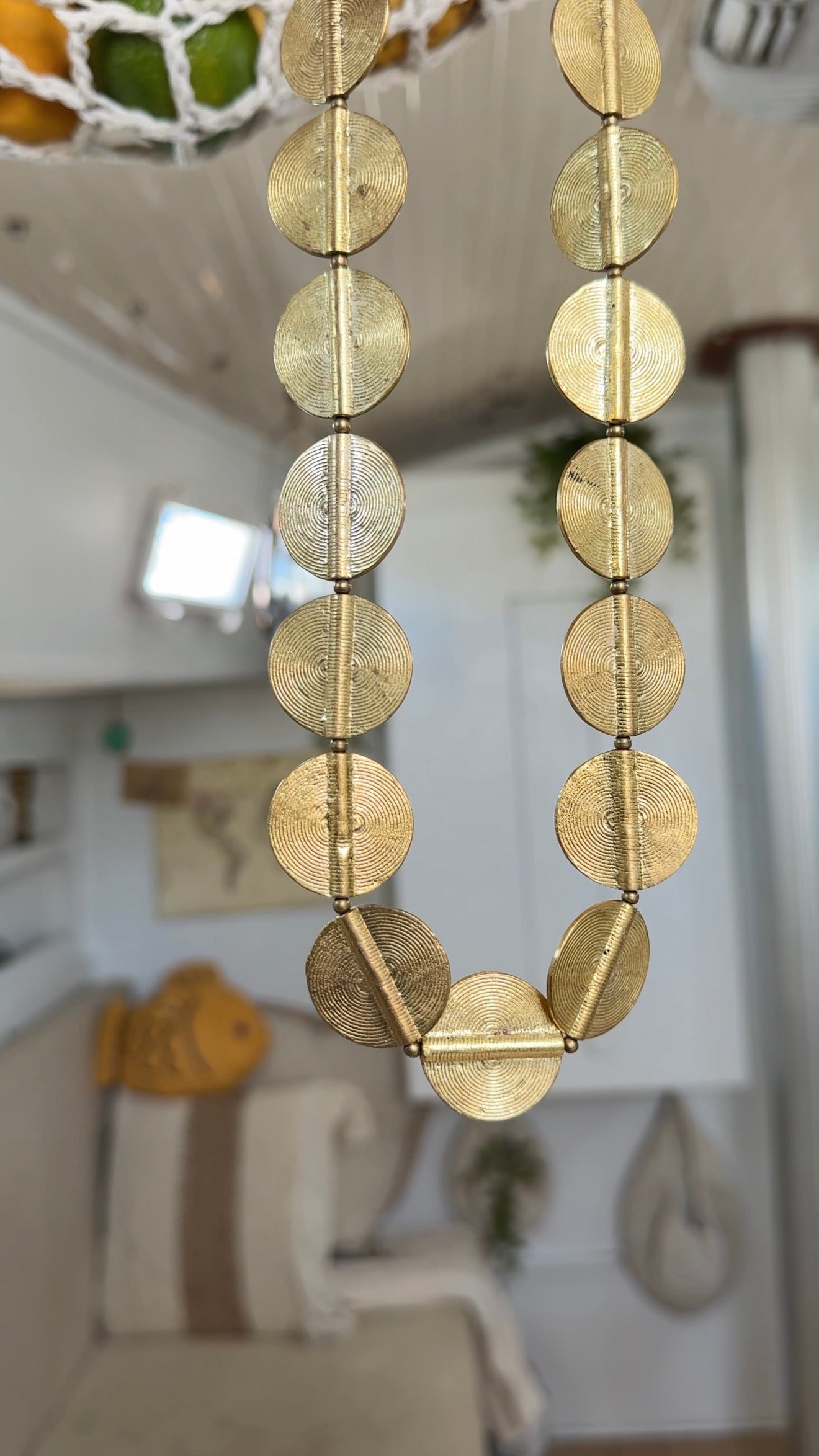 Ancient Disc • Brass Necklace