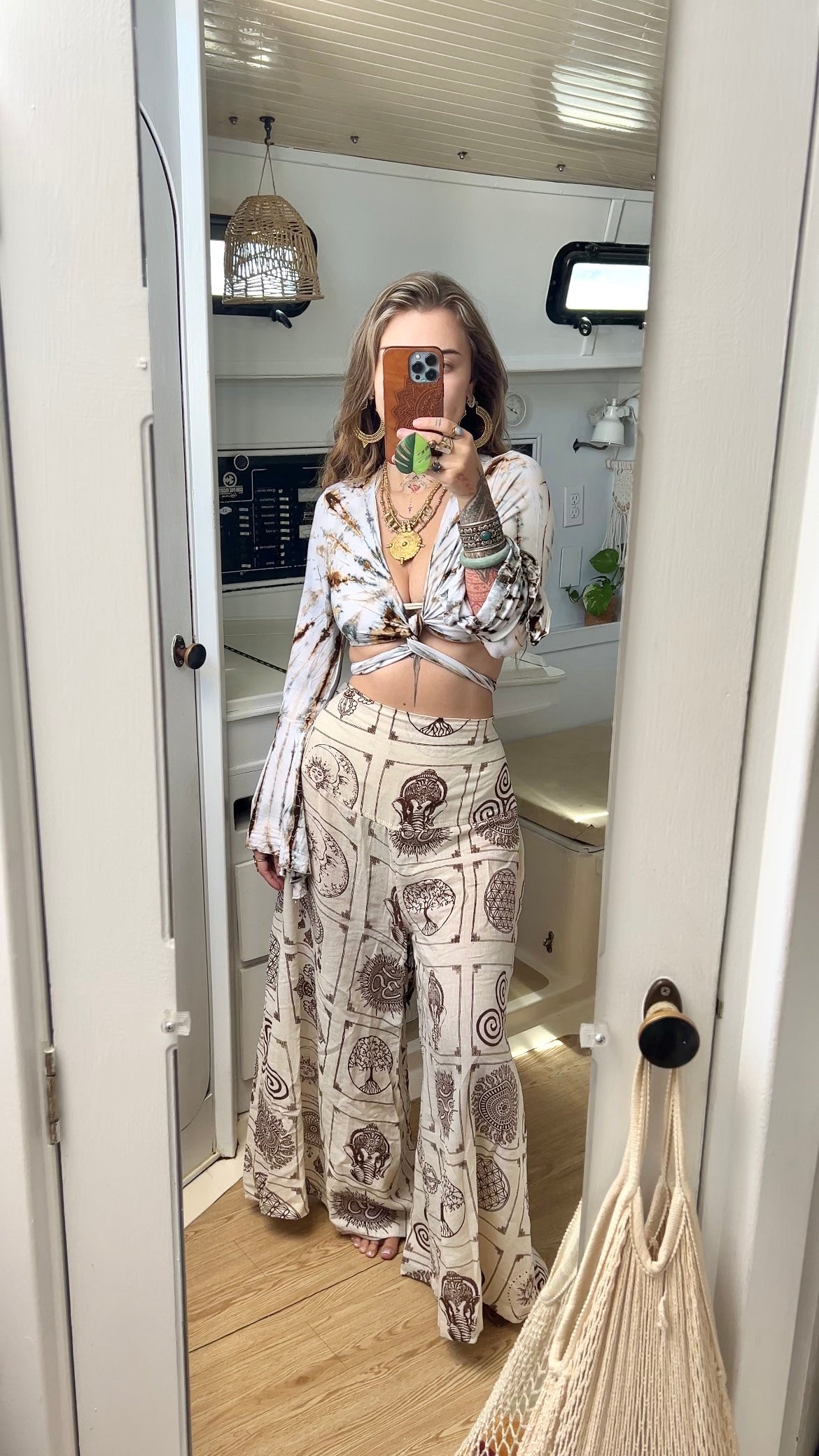 Marina • Tiedye Bell sleeve Wrap Top