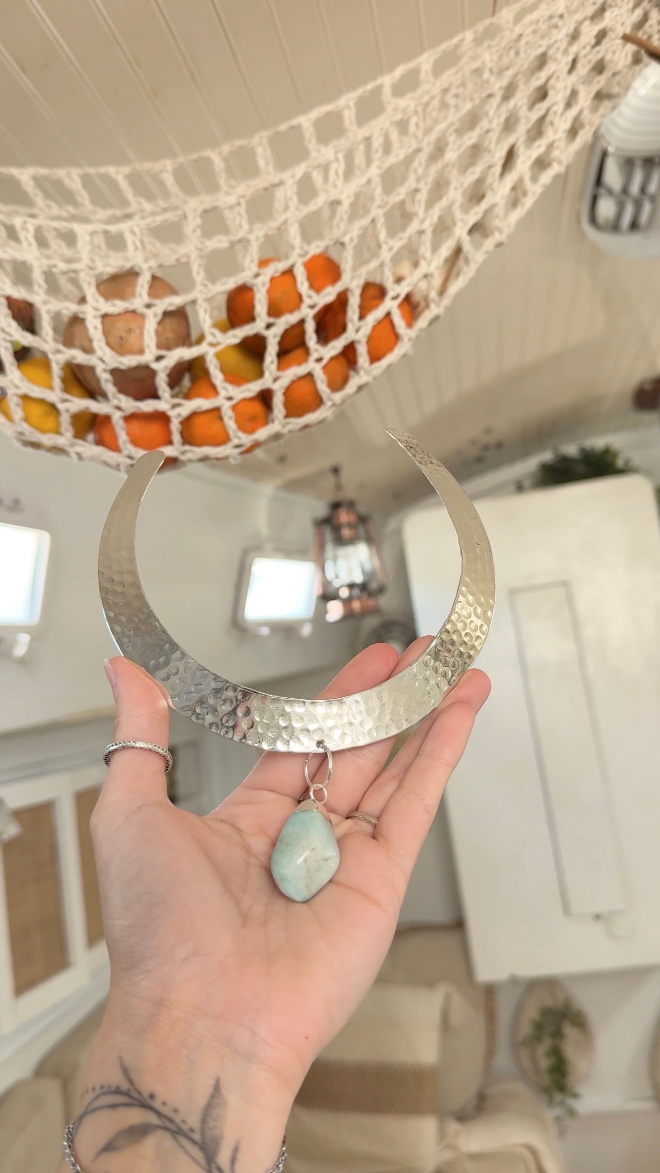 Hammered Neckpiece • Diy add a Pendant