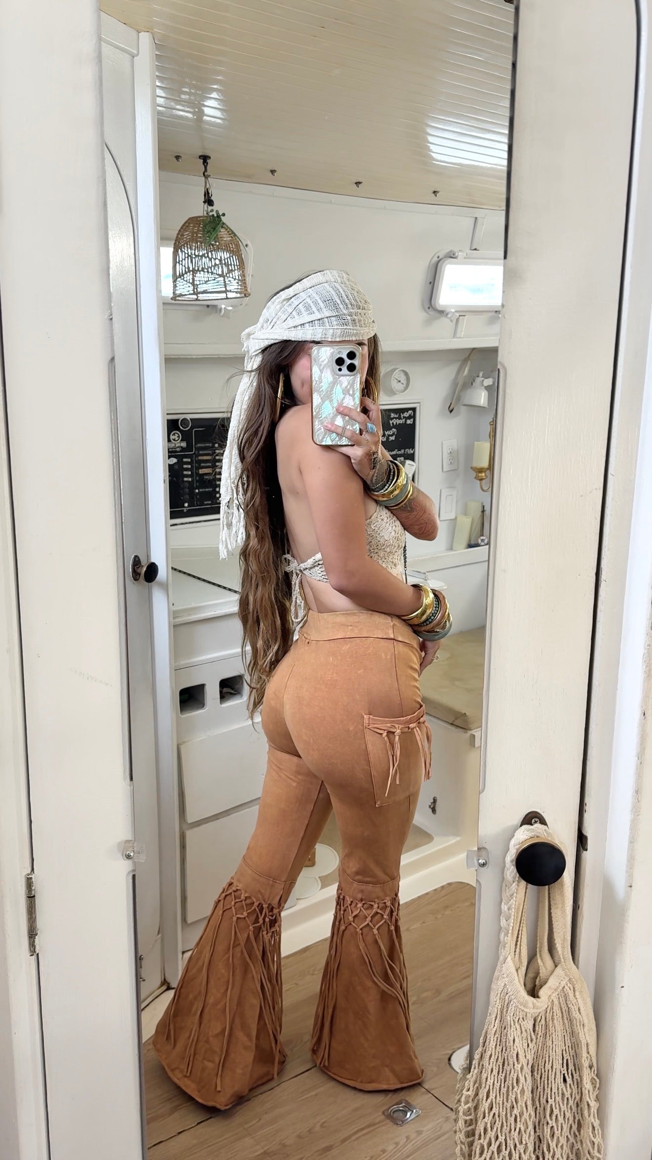 Tea Stain • Fringe Pants