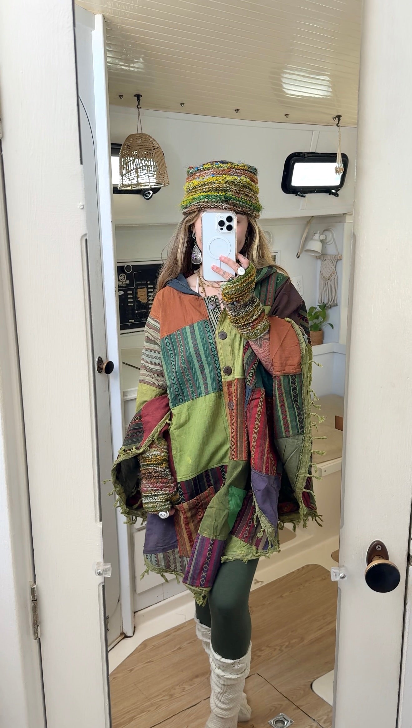 Olive Branch • Patchwork Poncho