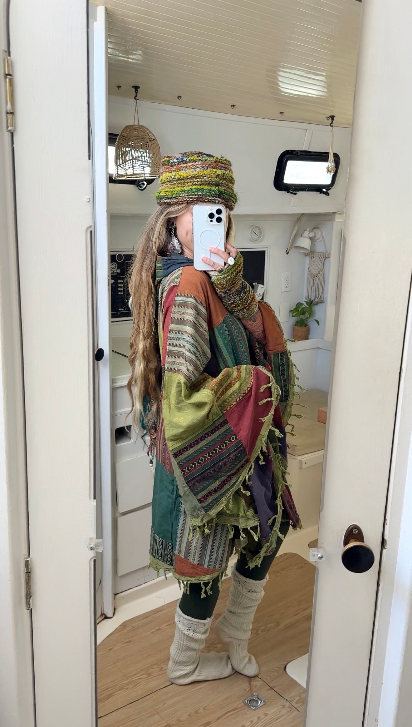 Olive Branch • Patchwork Poncho