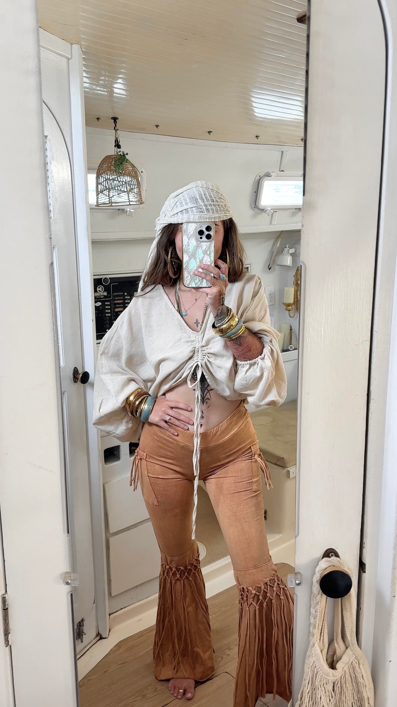 Tea Stain • Fringe Pants