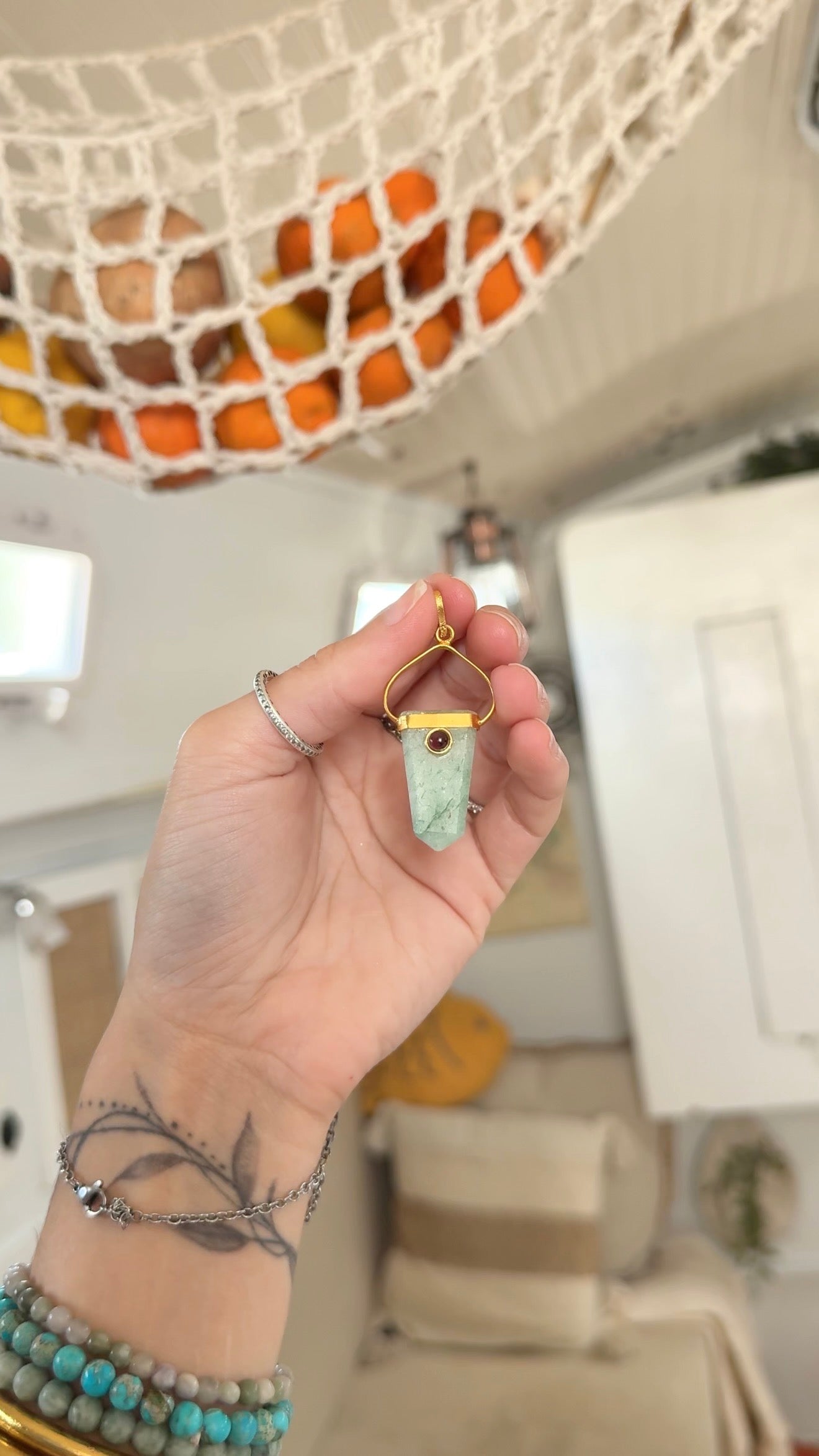 Sea Spell • Aventurine Pendant