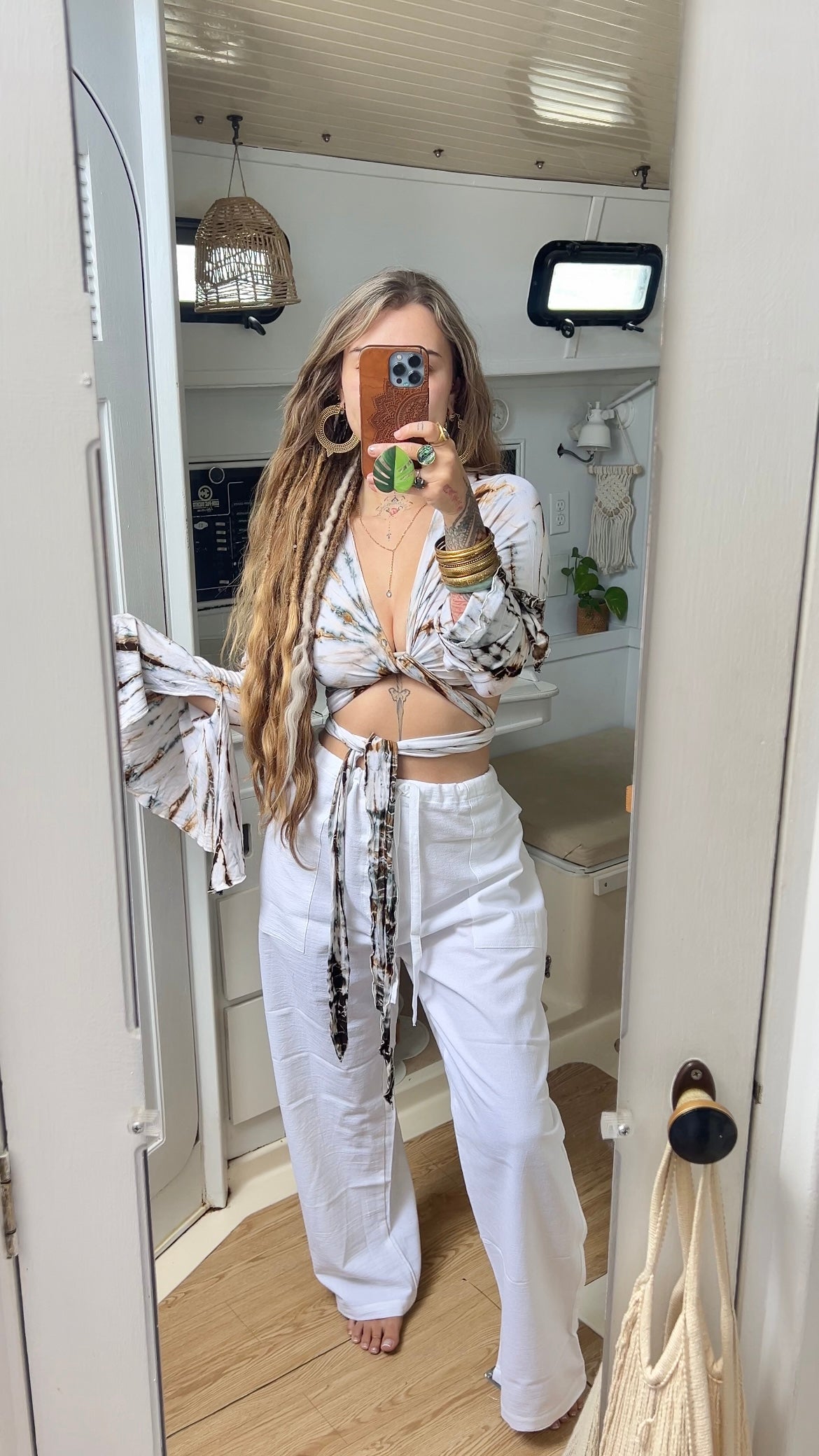 Marina • Tiedye Bell sleeve Wrap Top