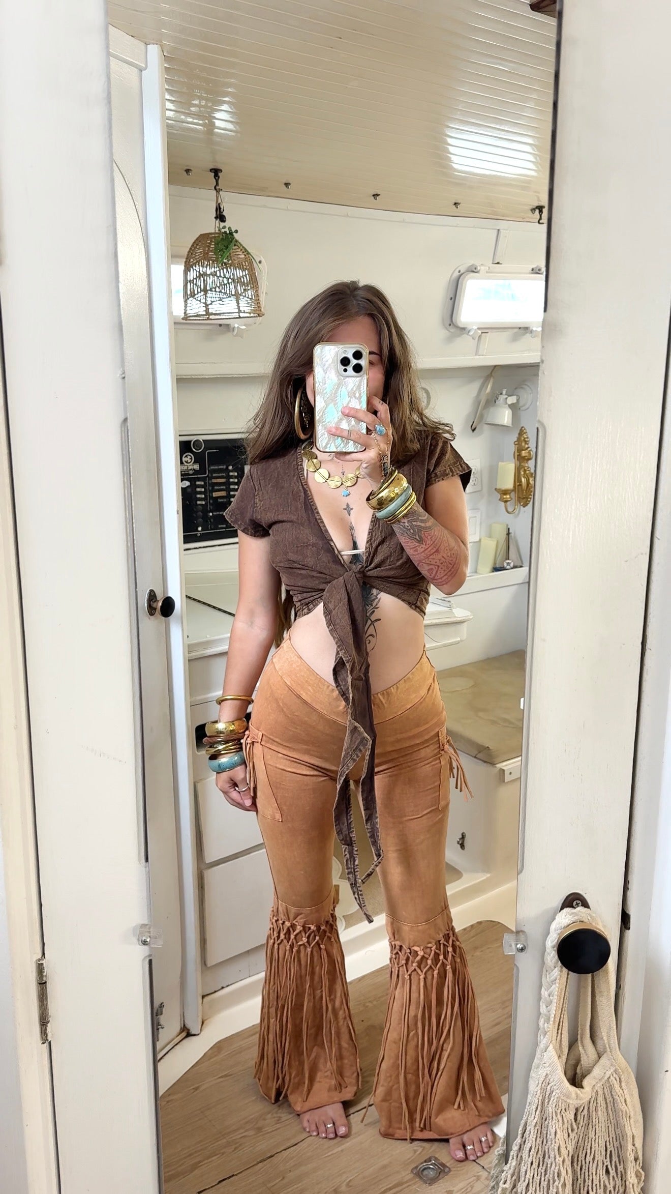 Tea Stain • Fringe Pants