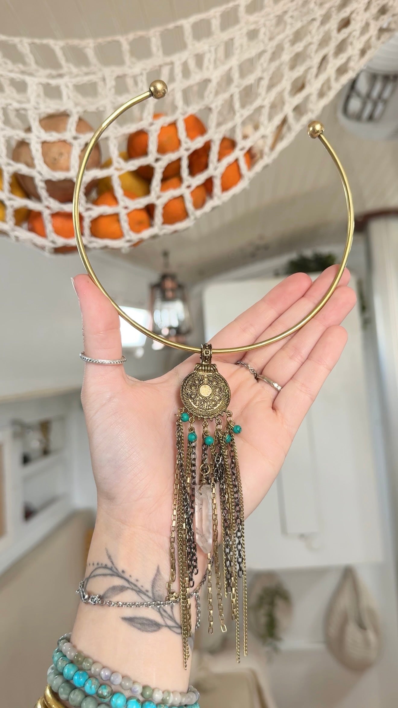 Effortless Neckpiece • Diy add a Pendant