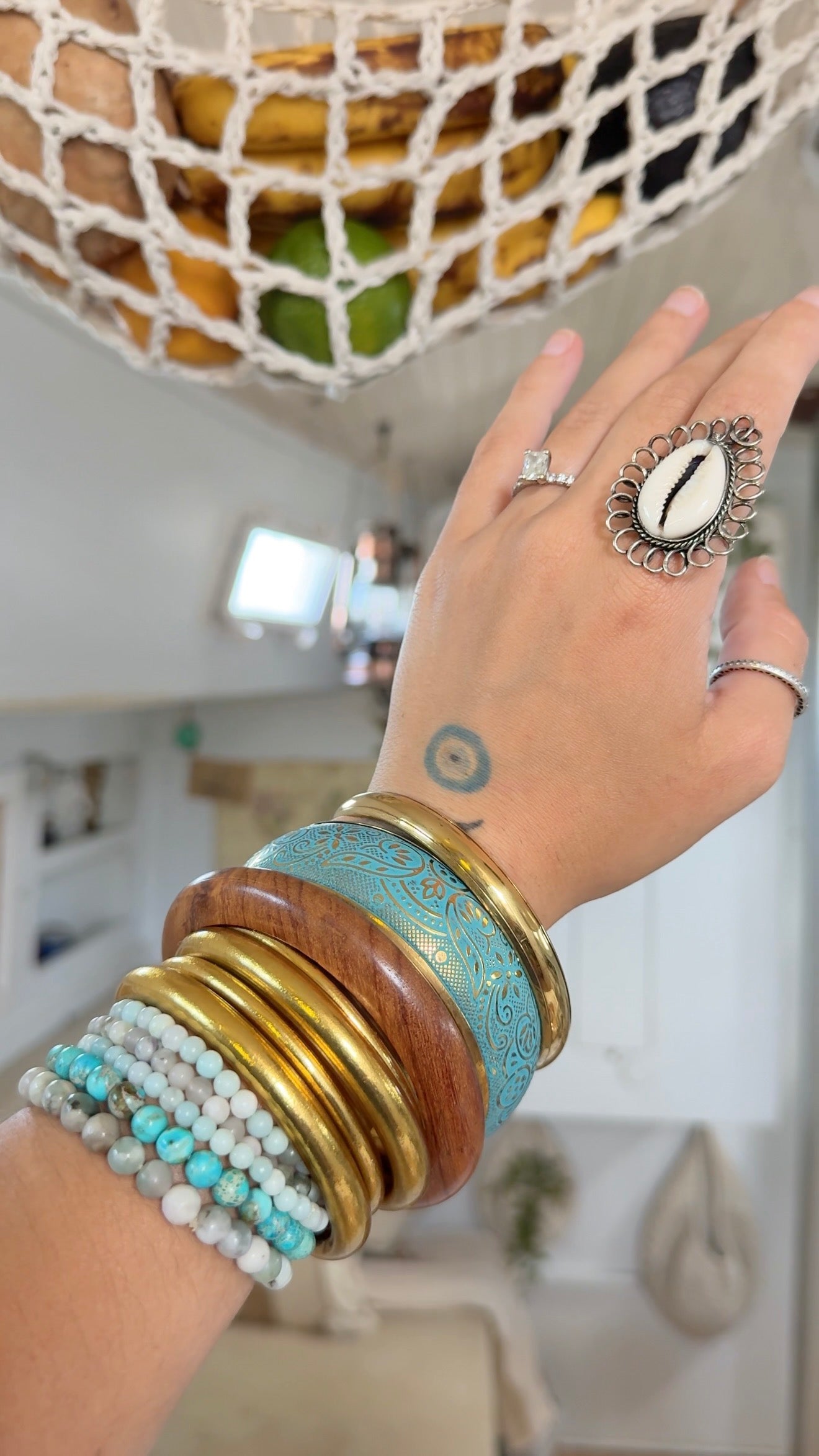 Moonshell • Adjustable Cowrie Ring