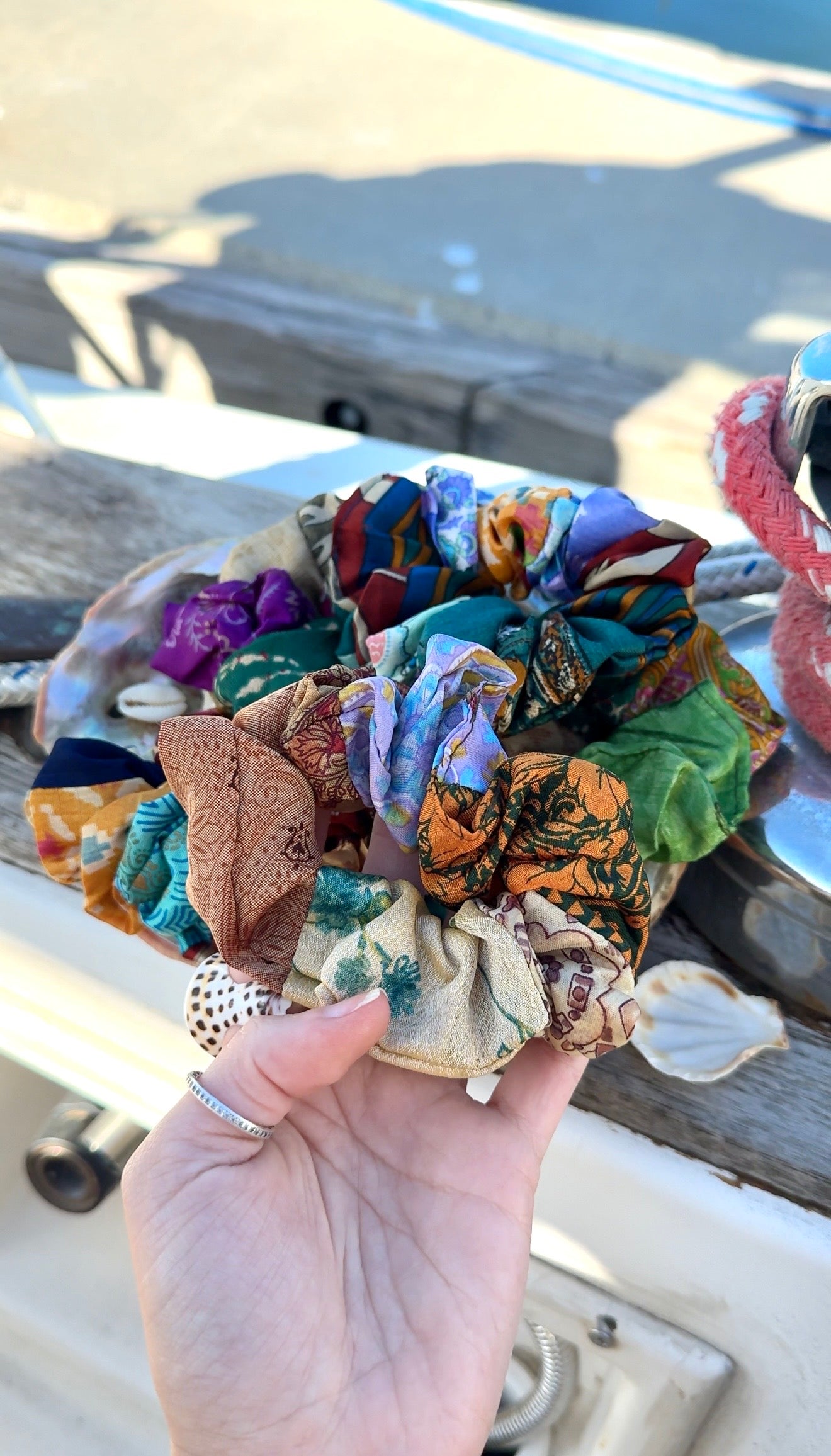 Salty Knot Scrunchie • Recycled Silk