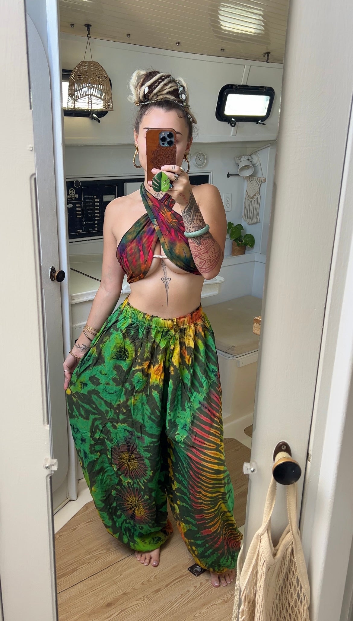 Lime in the Coconut• Tie dye pants