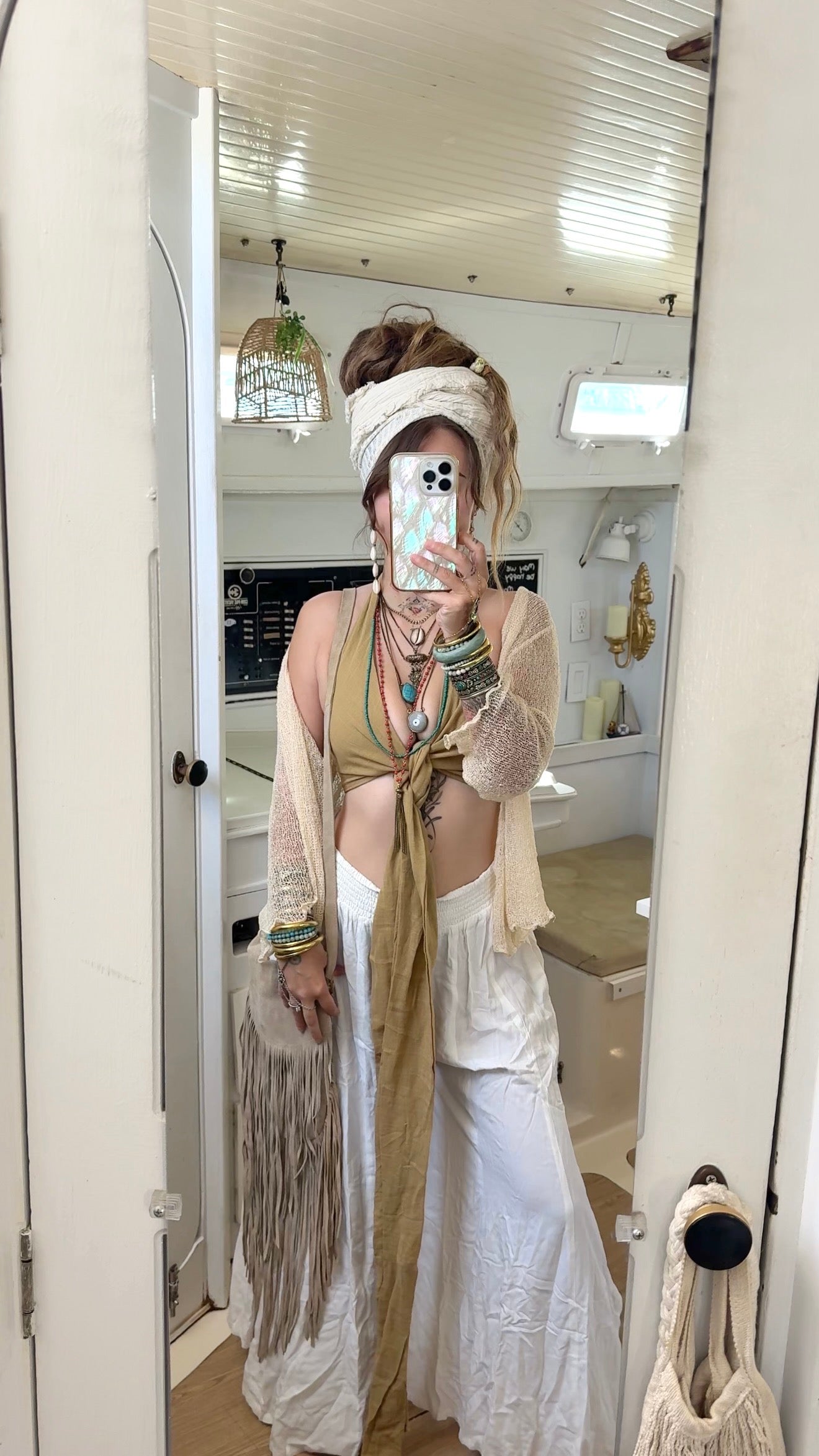 Oyster Pearl • Flowy Pants