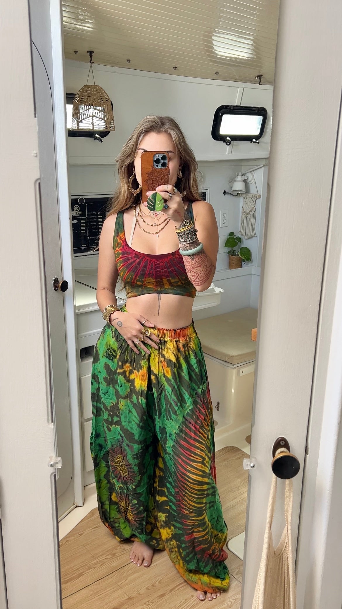 Lime in the Coconut• Tie dye pants