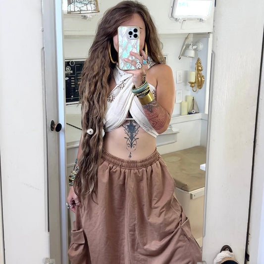 Bait House • Sacred Wear Wrap Top Cream