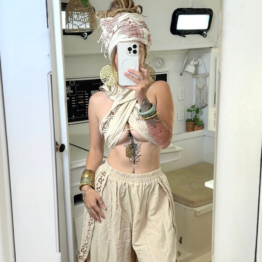 Bait House • Sacred Wear Wrap Top Cream