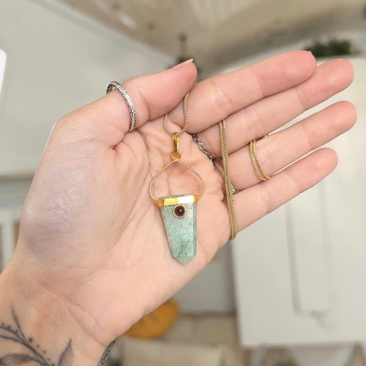 Sea Spell • Aventurine Pendant