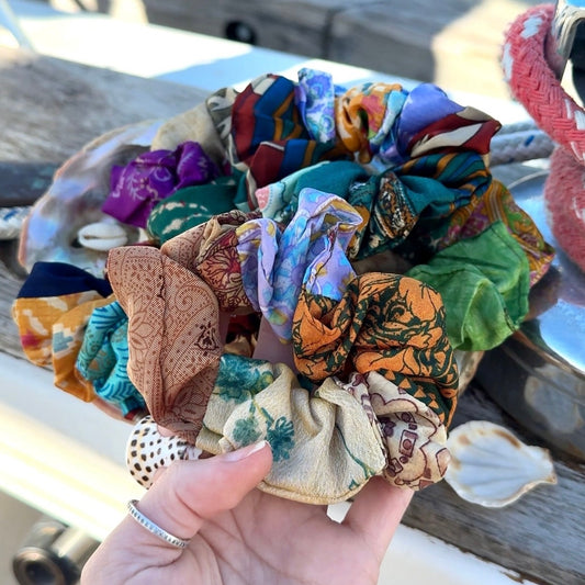 Salty Knot Scrunchie • Recycled Silk