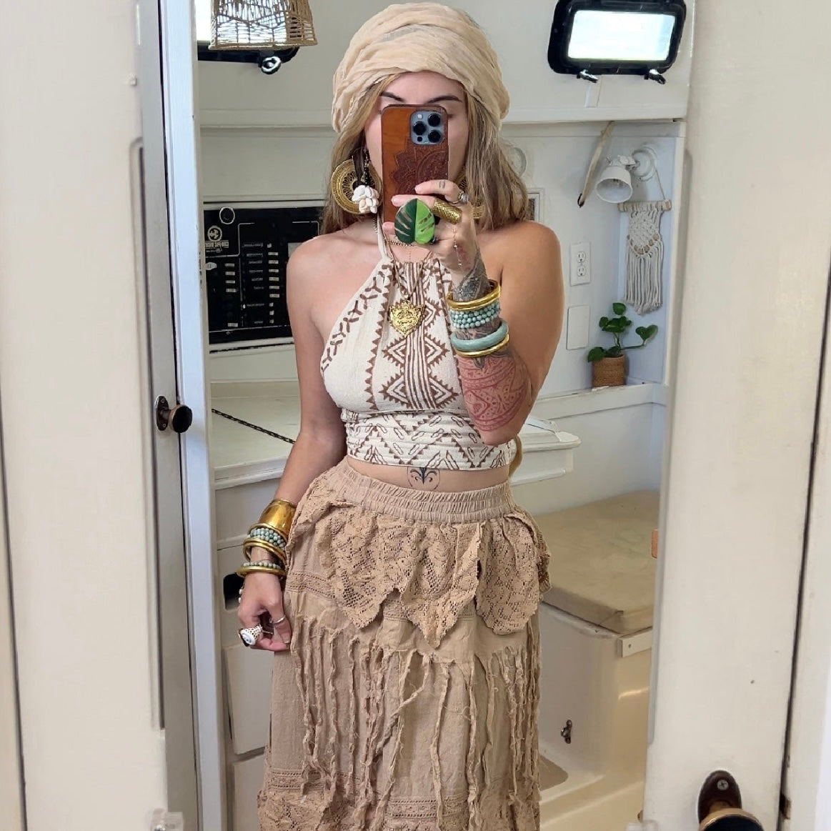 Cherry Blossom • Sacred Wear Fringe Skirt