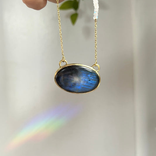 Portal • Labradorite Brass Necklace
