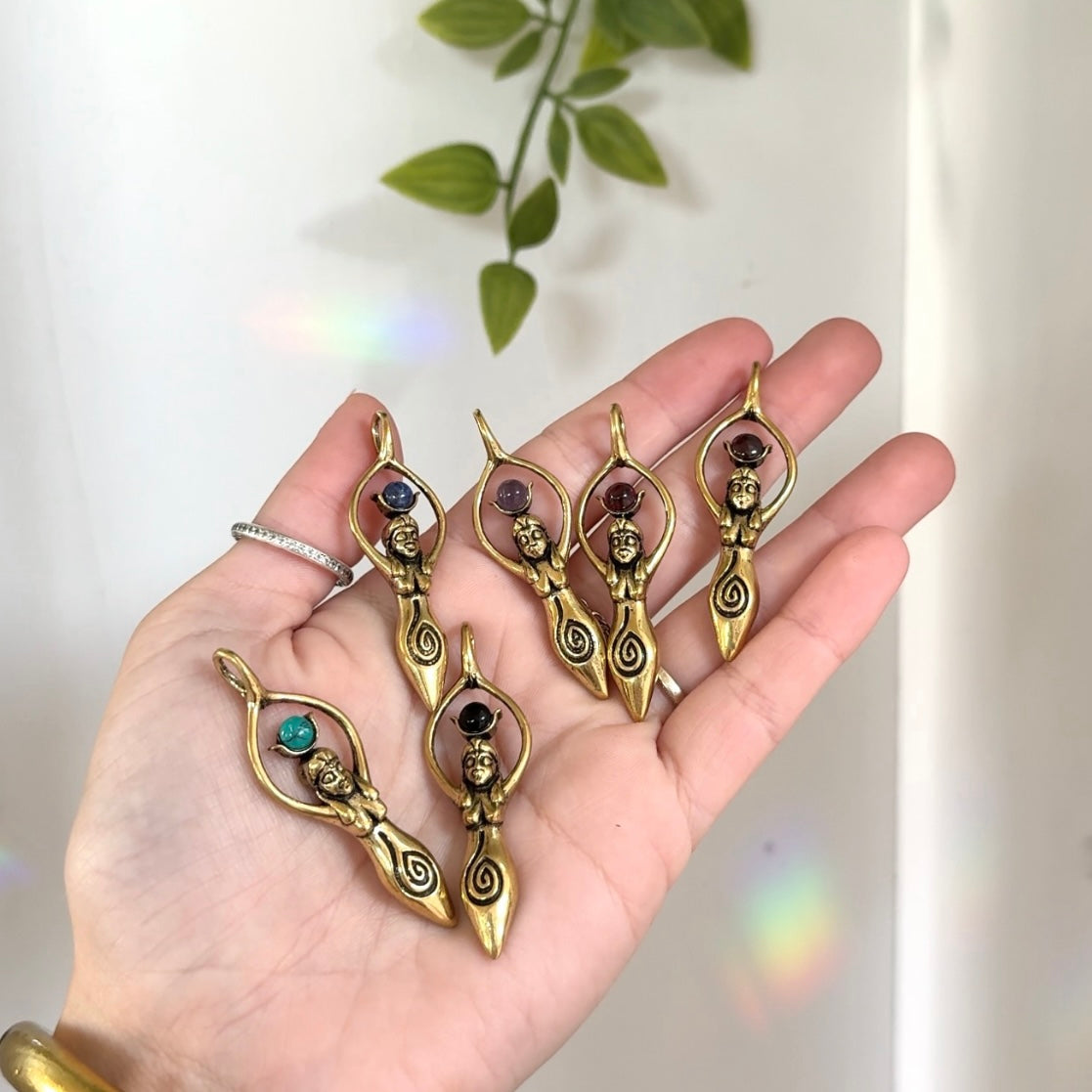 Cosmic Womb • Intuitively Chosen Brass Pendant