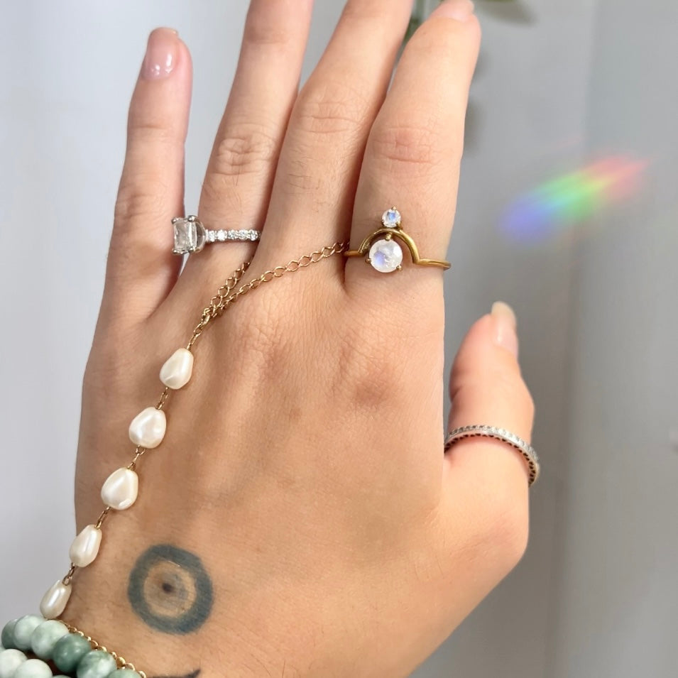 Crown Jewel • Moonstone Ring